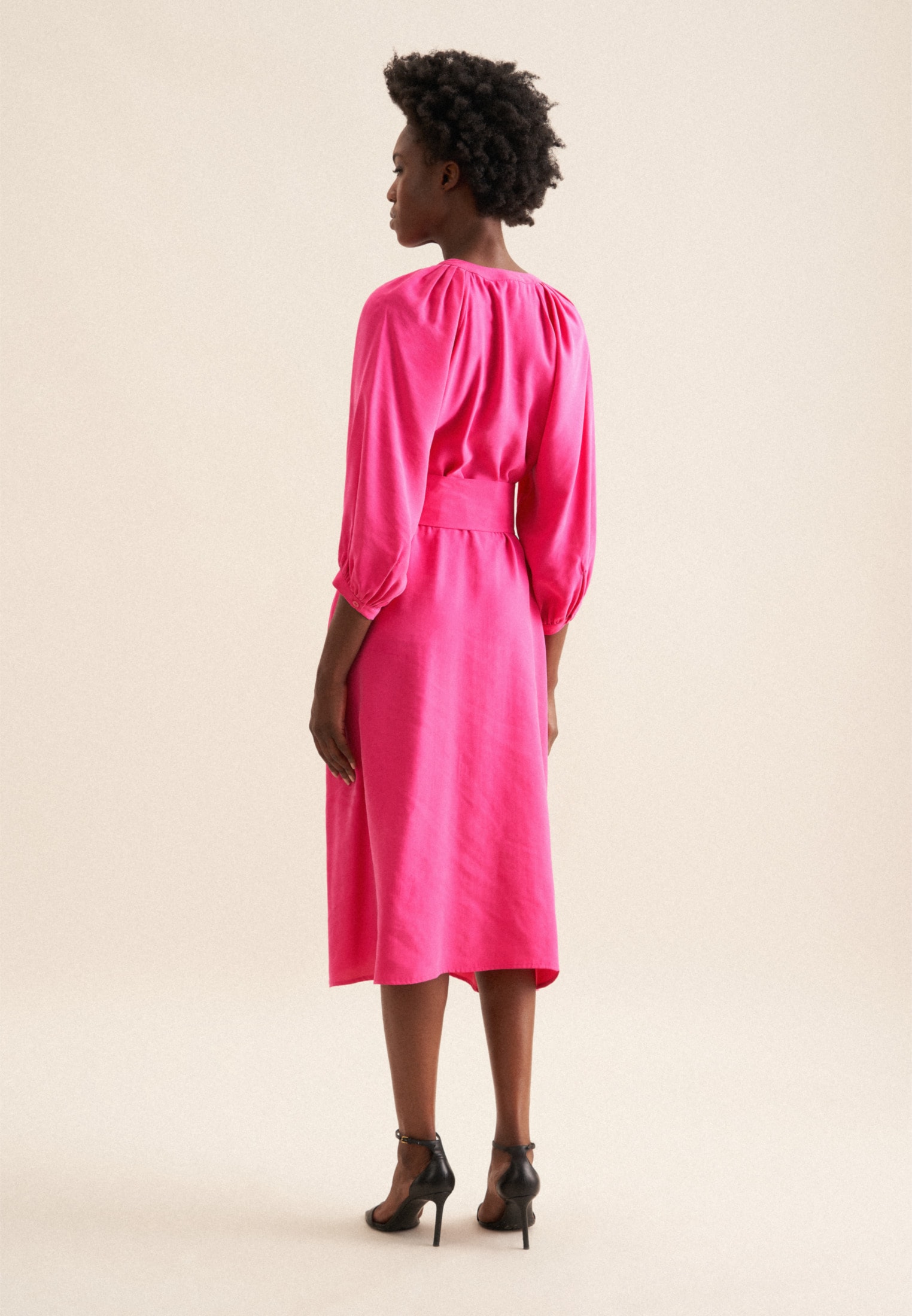 seidensticker Sommerkleid »Schwarze Rose« 3/4 Rundhals Uni