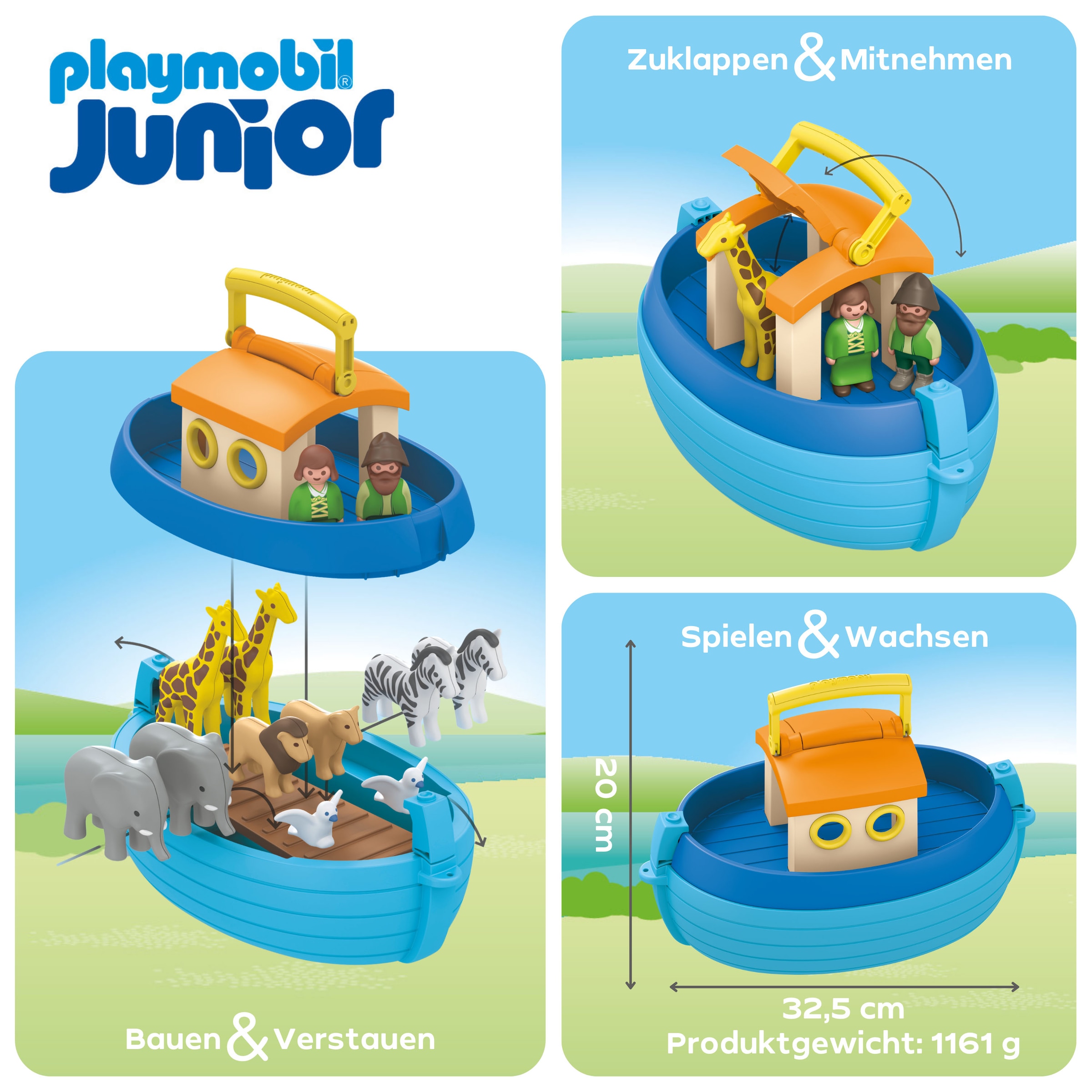 Playmobil® Jeu de construction »Meine Mitnehm-Arche Noah (71681), JUNIOR« fabriqué en Europe