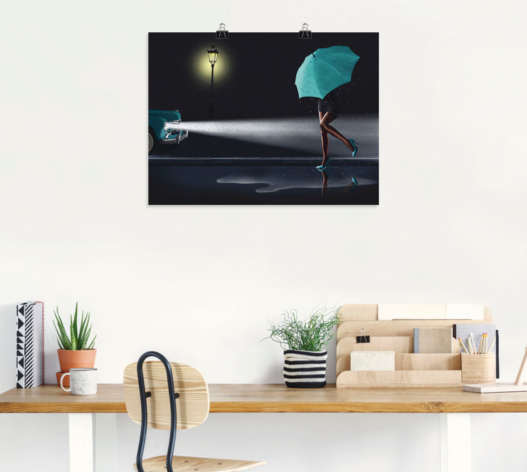 Artland Wandbild »Verregneter Tag 2« Frau 1 Stk. tlg. als Leinwandbild, Poster in verschied. Grössen