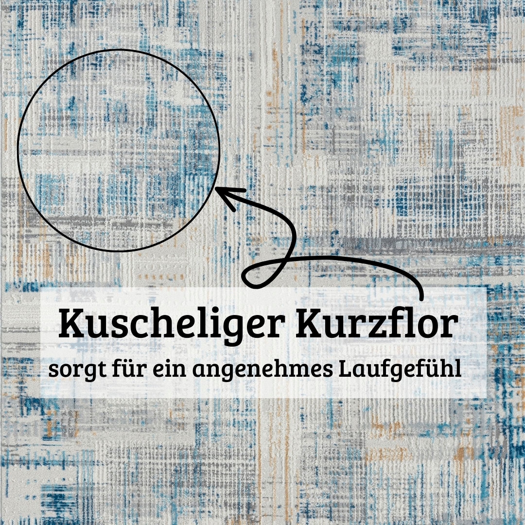 GOODproduct Teppich »Niamh, LAGERRÄUMUNG!« rechteckig 8 mm Höhe Kurzflor, modernes Design, pflegeleicht, Wohnzimmer