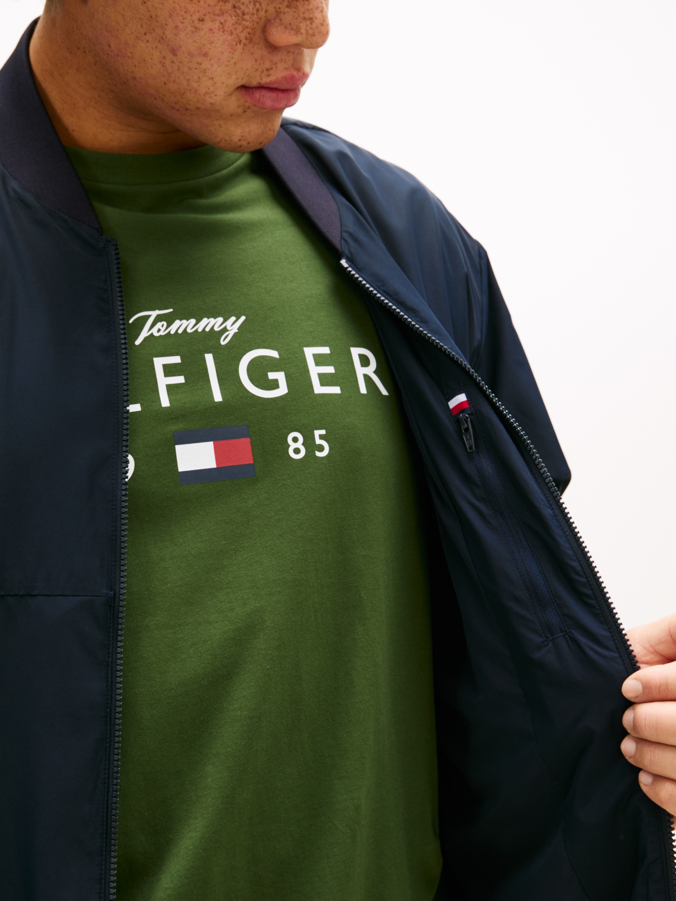 Tommy Hilfiger Big & Tall Bomberjacke »BRANDED BOMBER« ohne Kapuze Regular fit für grosse Grössen