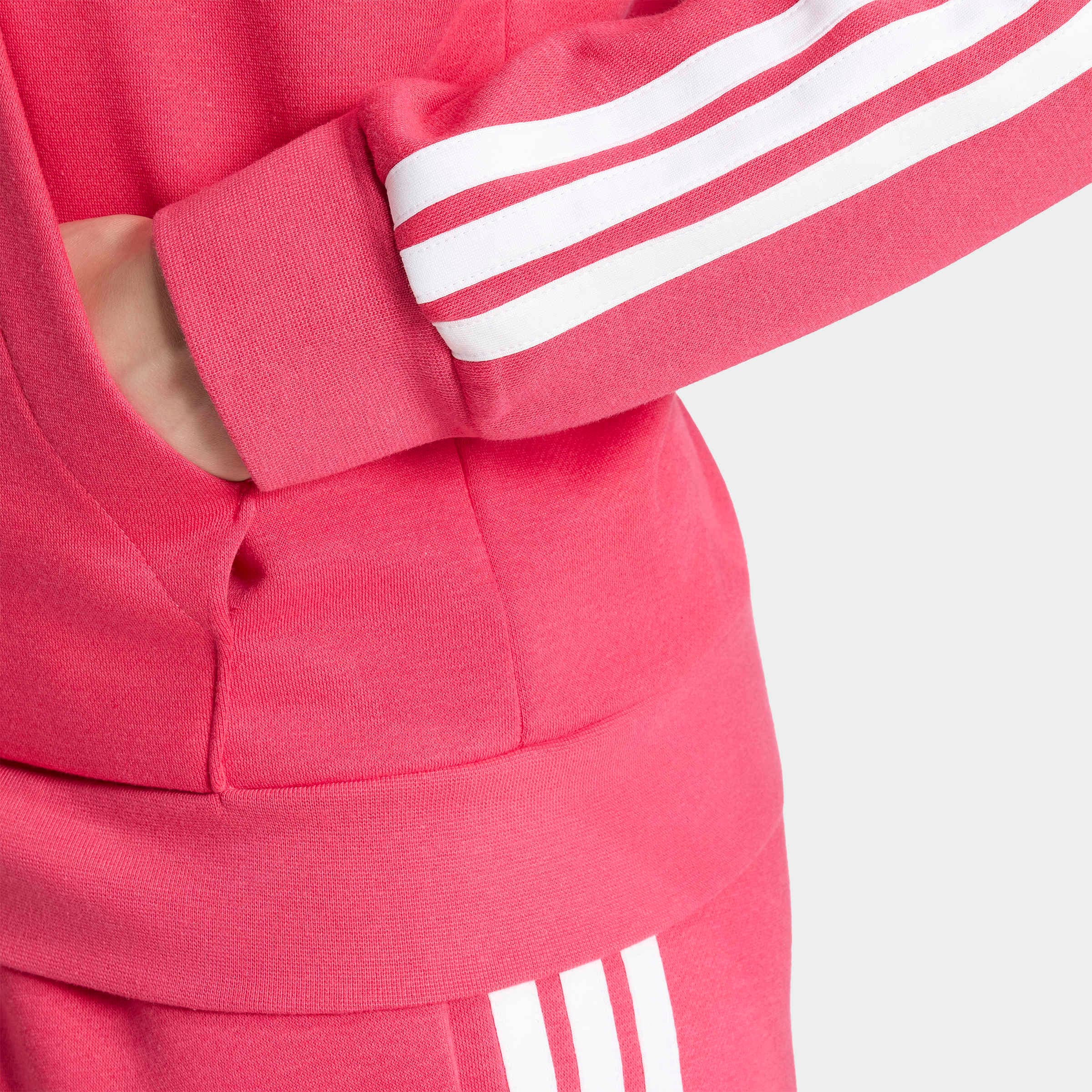 adidas Sportswear Kapuzensweatjacke »ESSENTIALS 3-STREIFEN FLEECE«