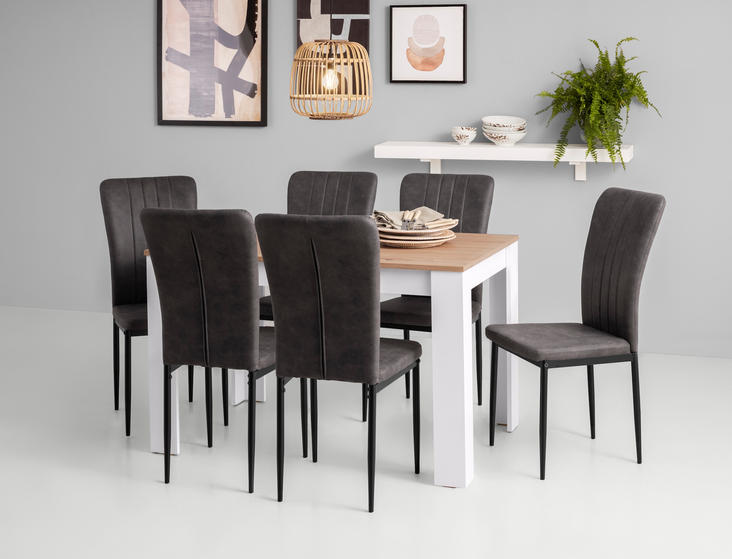 Home affaire 4-Fussstuhl »Bergamo« (Set) 4 Stk.erhältlich in Samt, Vintage-Mikrofaser und Webstoff in vielen Farben