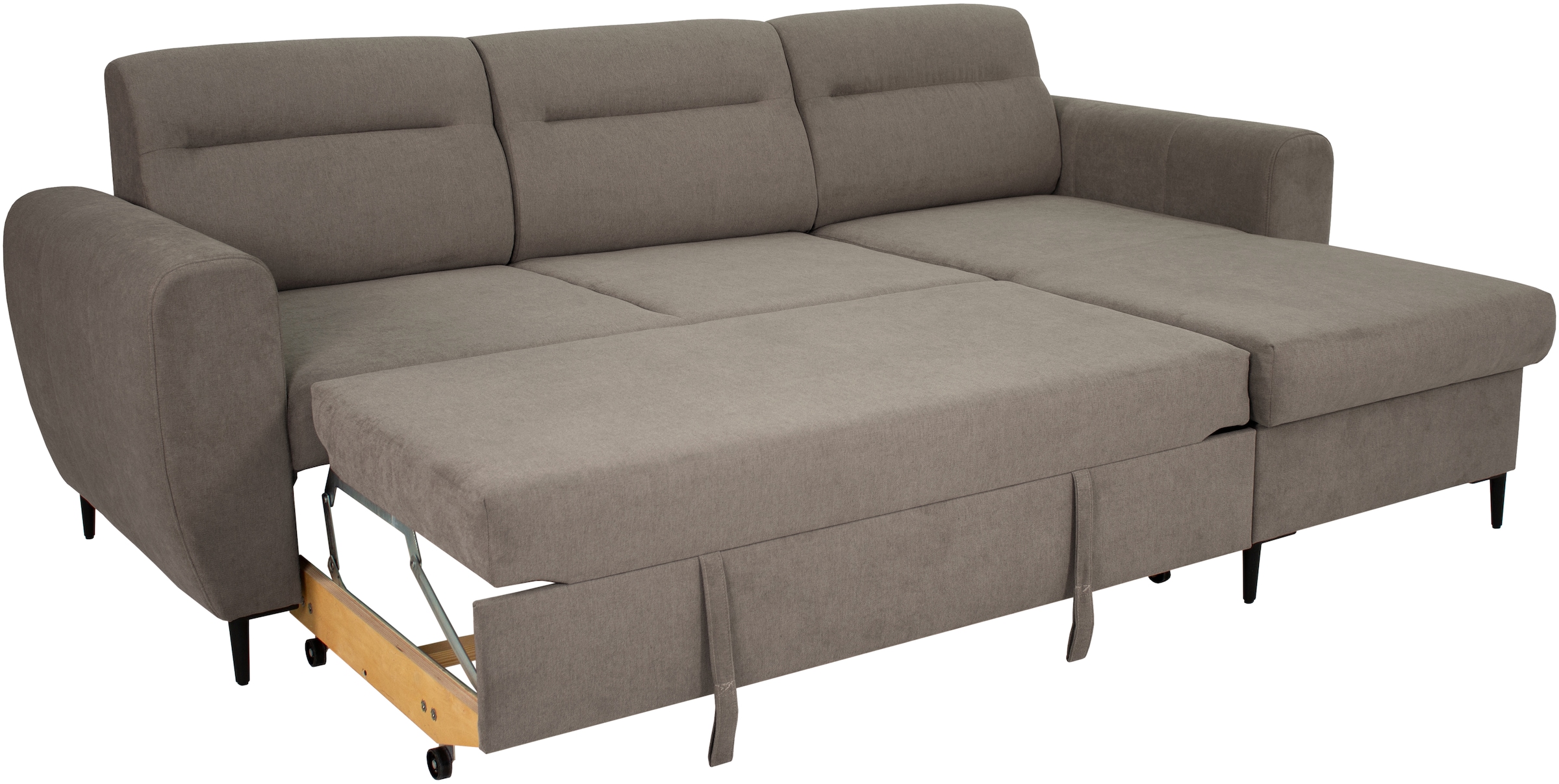 Trends by HG Canapé d'angle »Bella L-Form, B: 248 cm« avec fonction lit et coffre de rangement