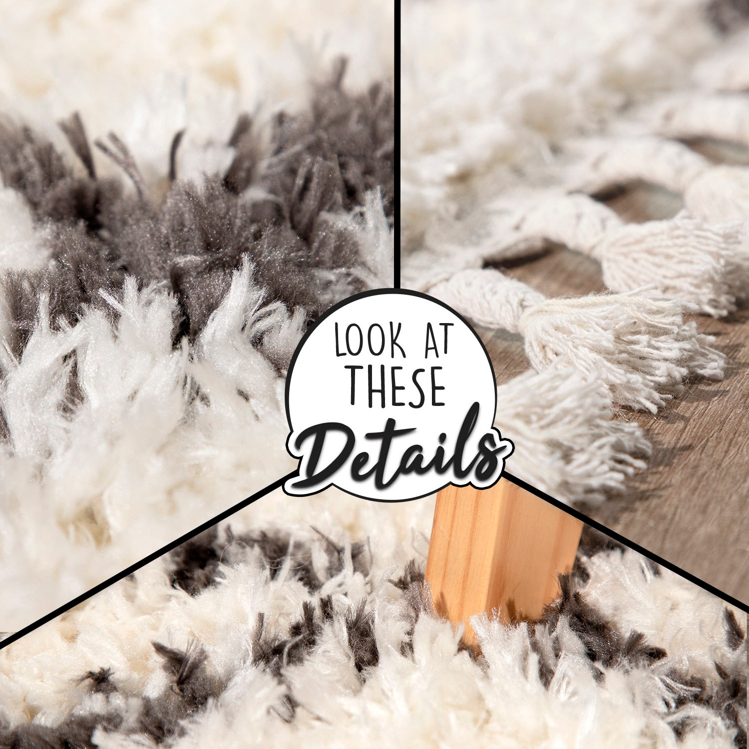 Paco Home Hochflor-Teppich »Orebro 170« rund 44 mm Höhe modernes Rauten Muster, besonders weich & kuschelig