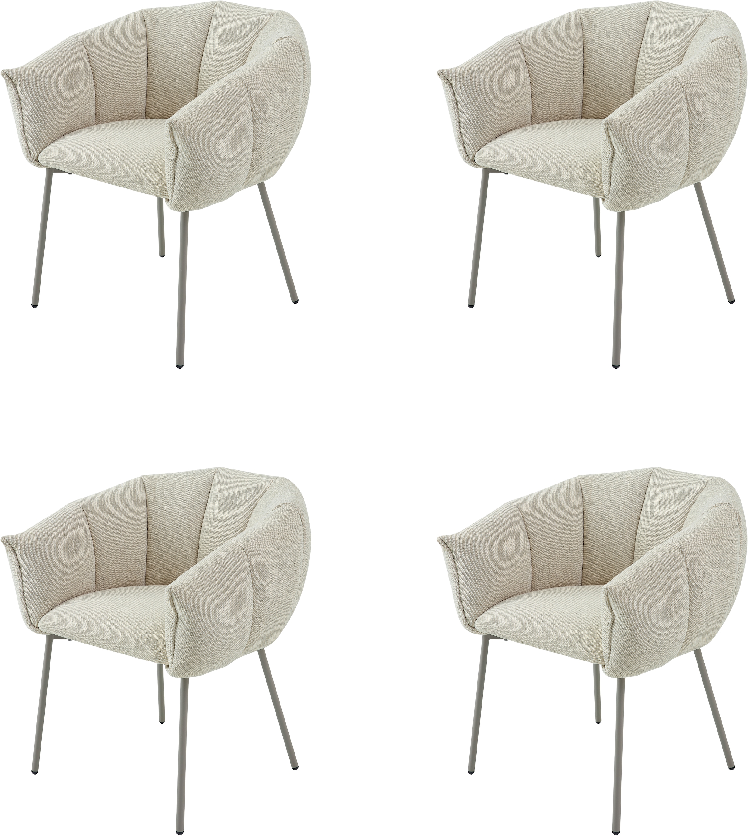 Stolkom Chaise avec accoudoirs »Pina BxHxT 70x78x63 cm« (Ensemble) 4 cuislargeur 70 cm, structure métallique