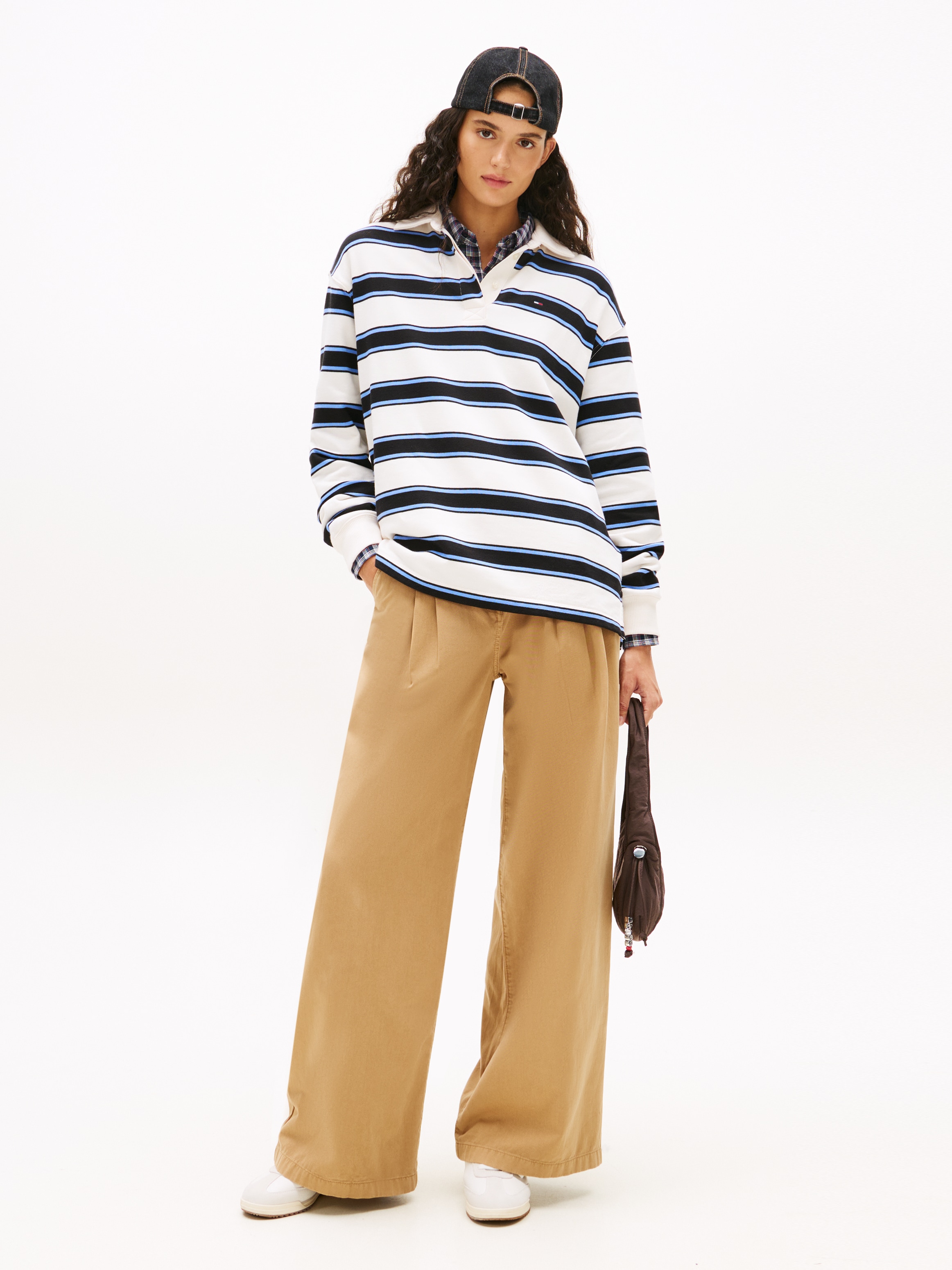 Tommy Jeans Sweatshirt »TJW RLX S-FLAG STRIPE RUGBY EXT«
