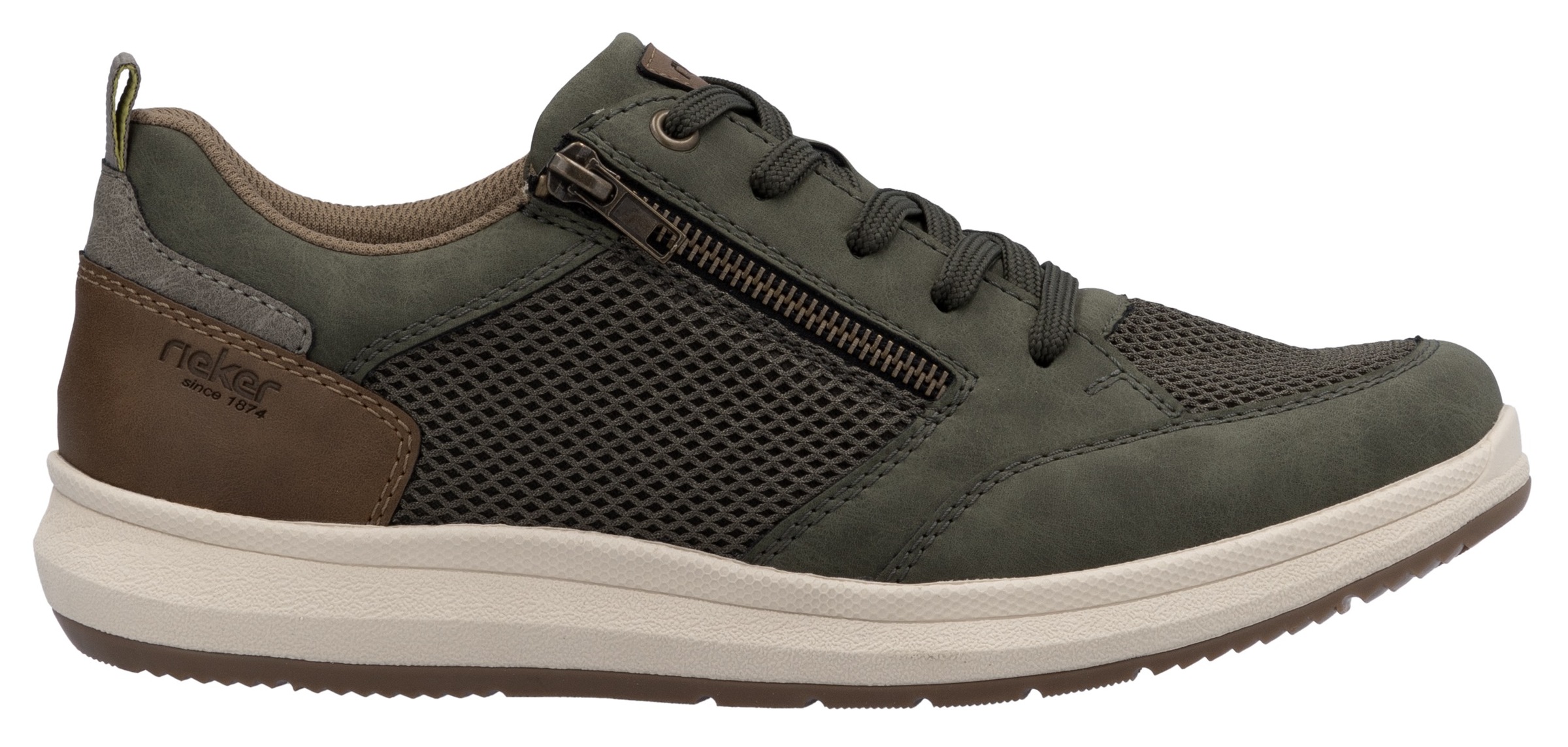 Rieker Sneaker  , Halbschuh, Freizeitschuh, Schnürschuh mit seitlichem Reissverschluss