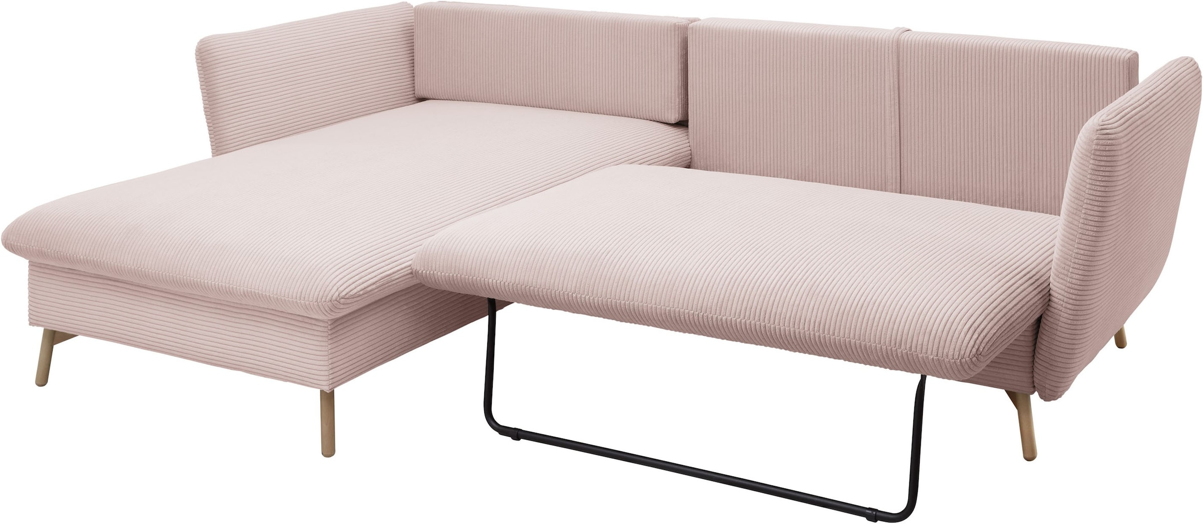 GOODproduct Canapé d'angle »MERLE, 258 cm, L-Form, traumhafter Cord,« mit Bettfunktion und Bettkasten, Liegefläche 224 x 139