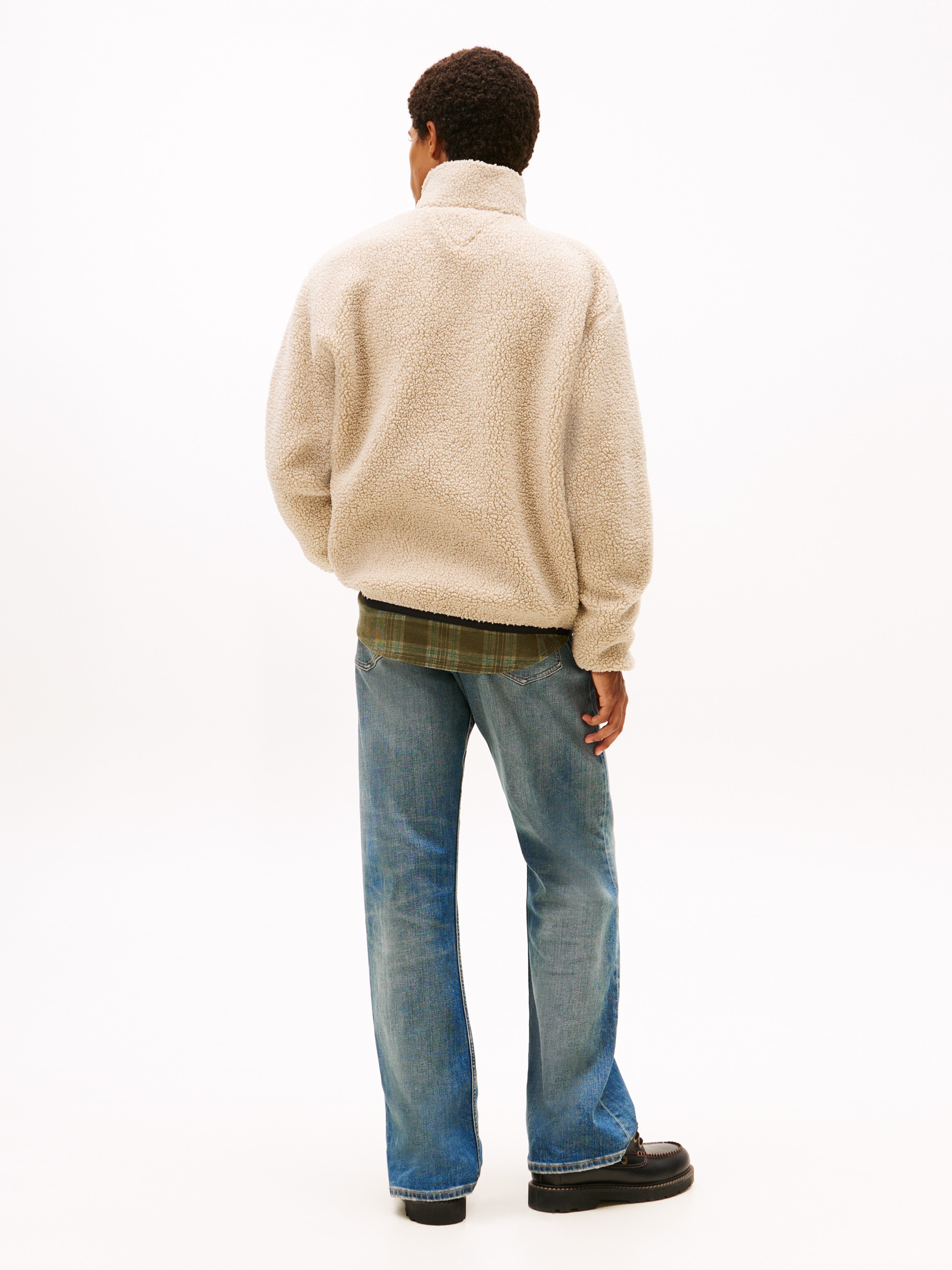 Tommy Jeans Veste polaire »TJM BADGE TEDDY« Stehkragen, regular fit, Teddyfleece