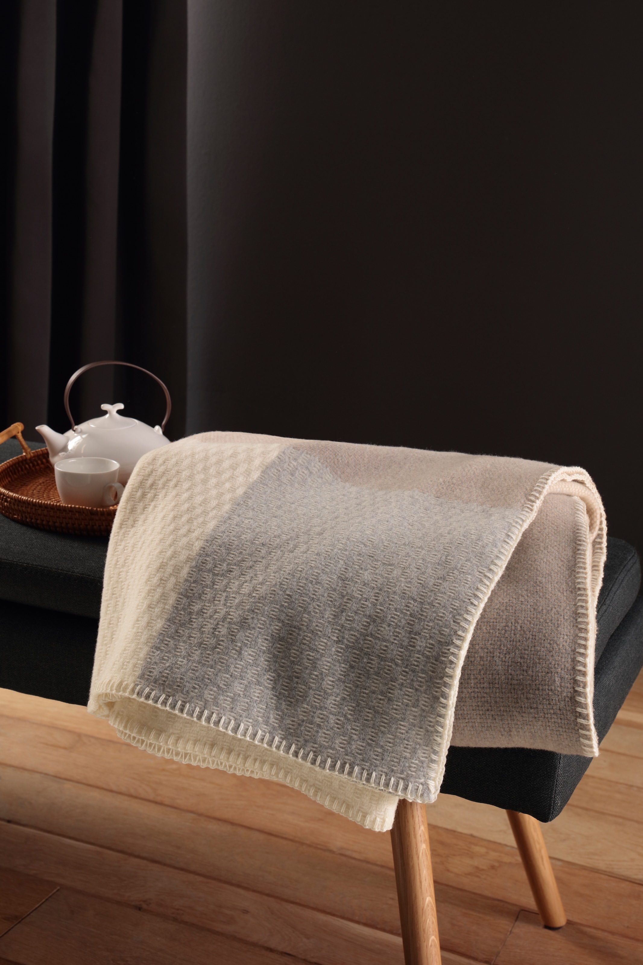 Biederlack Couverture en laine »Wolldecke Merino« mit 100% Merinowolle