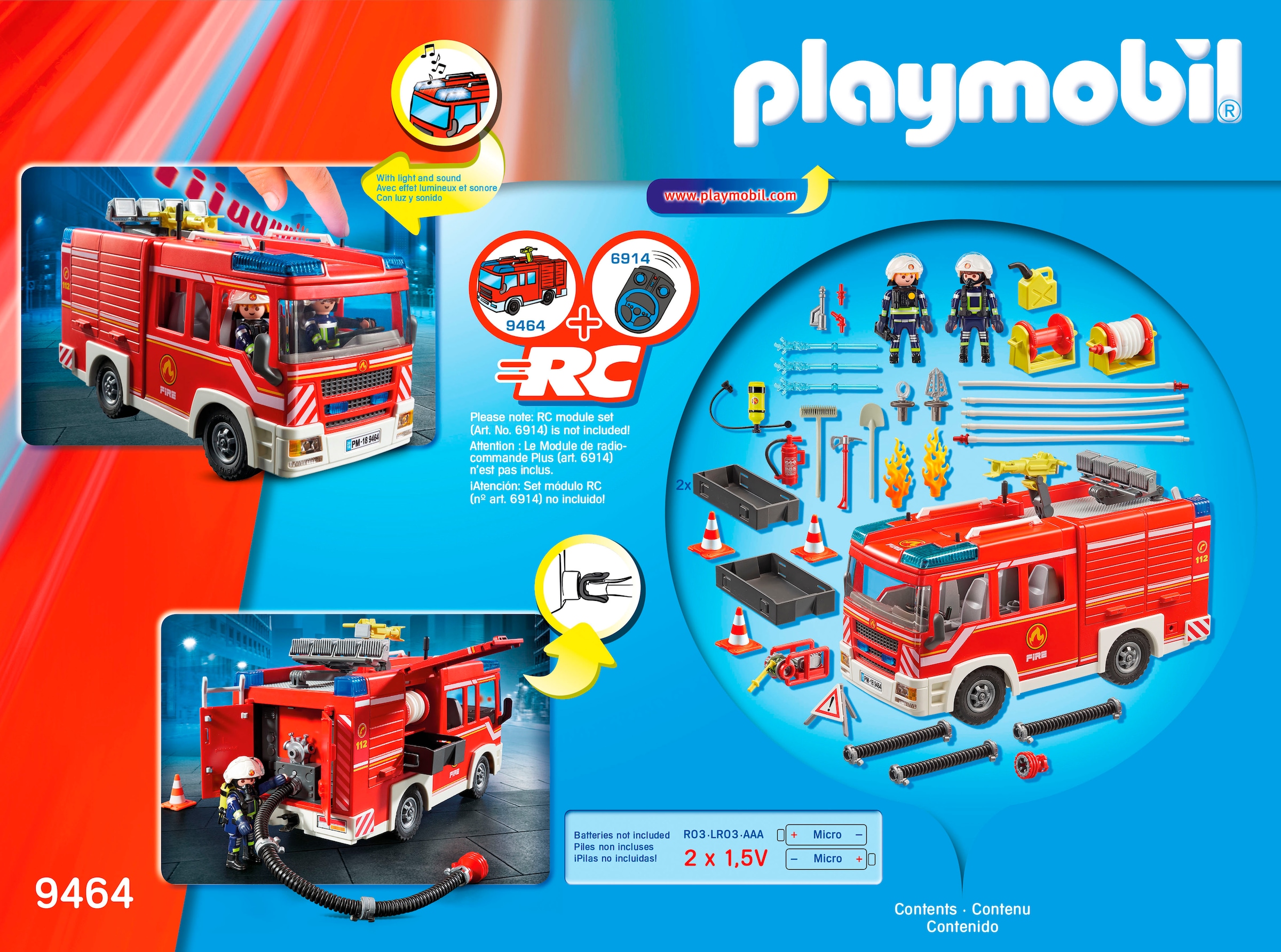 Playmobil® Jeu de construction »Feuerwehr-Rüstfahrzeug (9464), My Action Heroes« Made in Germany