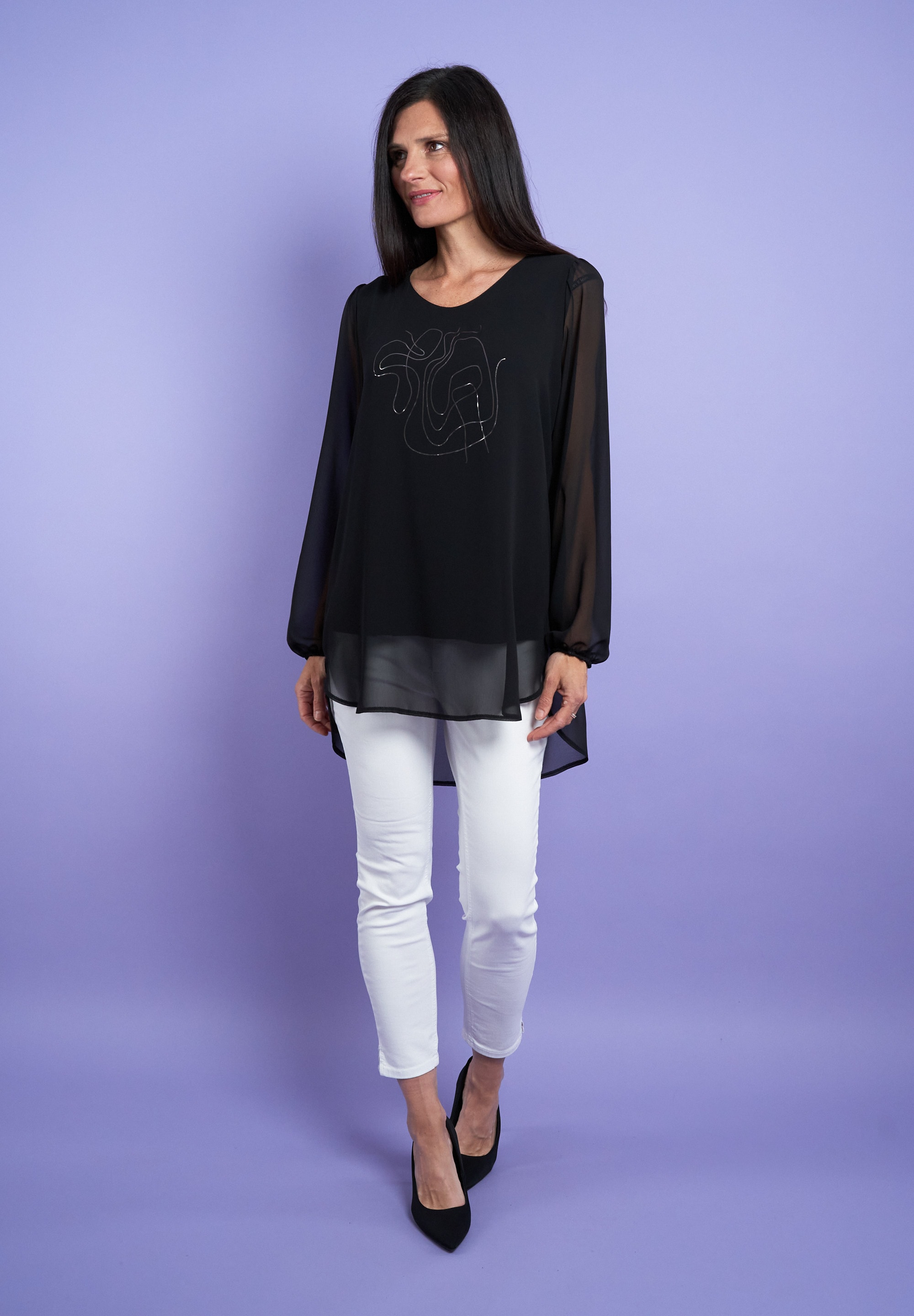 Seidel Moden Langarmbluse in eleganter 2 in 1 Optik - MADE IN GERMANY