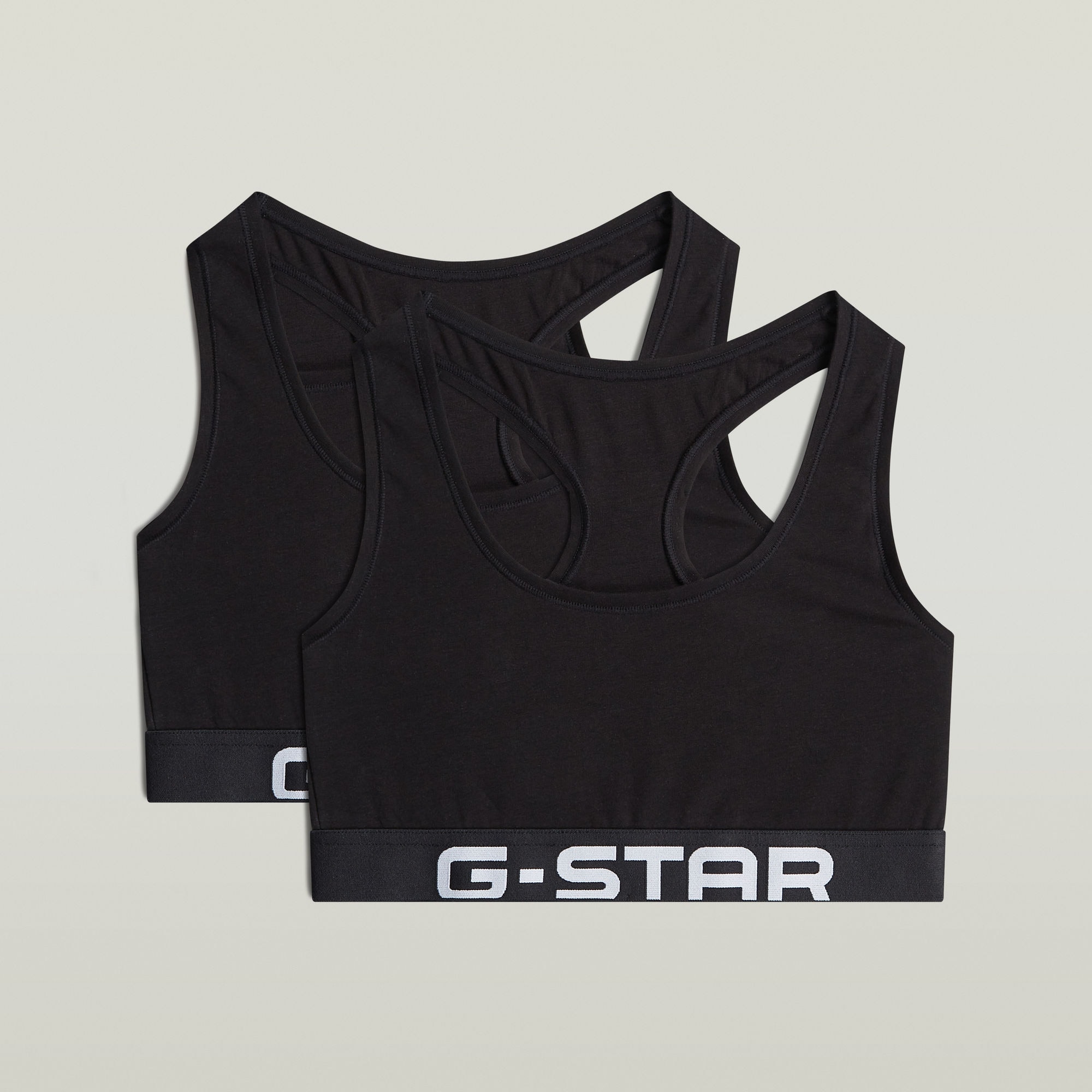 G-STAR Bralette »DOLOMITE, RACERBACK BRALETTE« Packung, 2 mit Logobund, Slim Fit