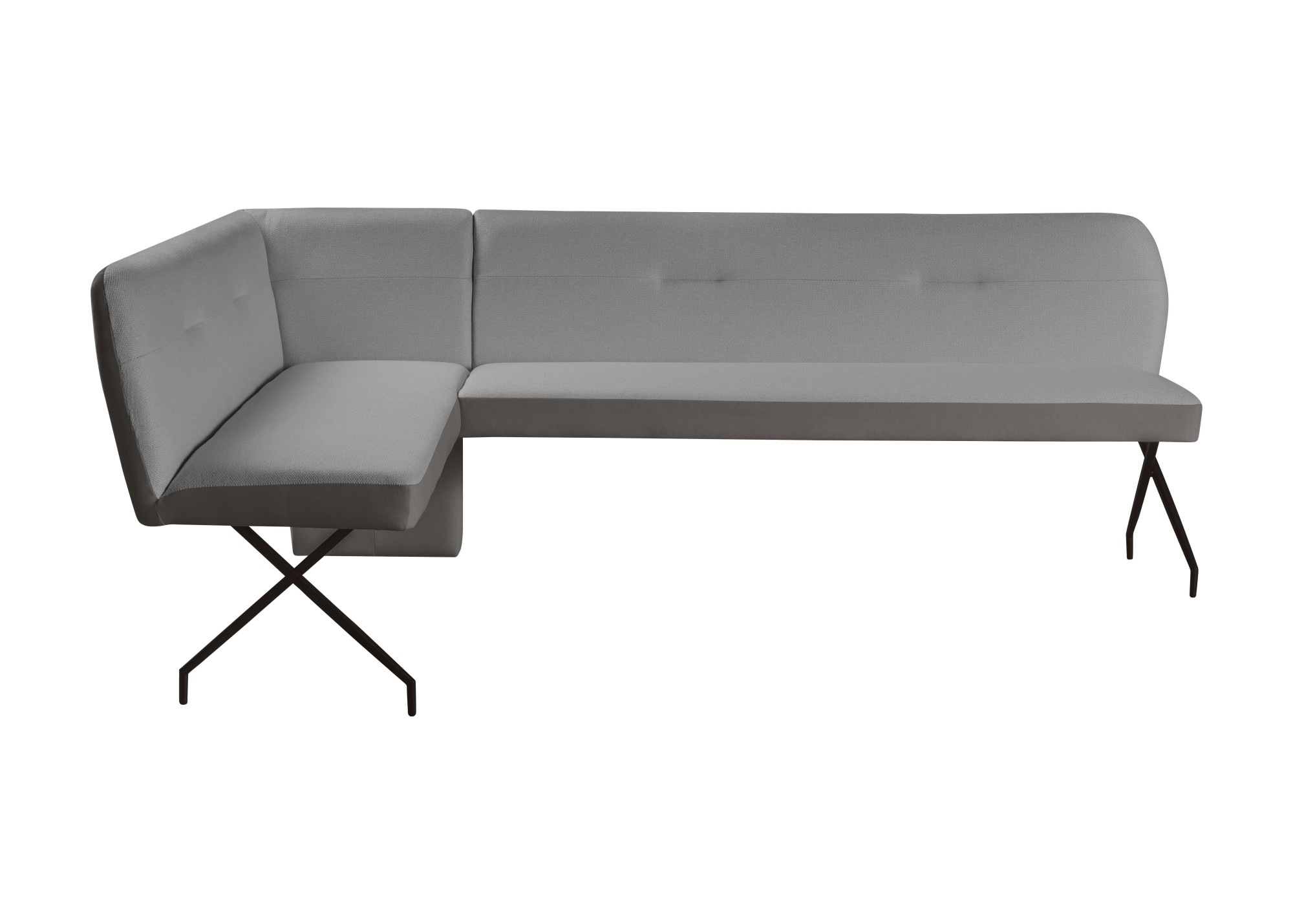 GOODproduct Eckbankgruppe »Bruna Essecke, Sitzgruppe, Eckbankgruppe, Küchenbankgruppe« Set, 4tlg, 4 tlg. tlg. Stuhl: 360° drehbar (Rückst.), 2-Stoff-Design. Wellenfederung Eckbank