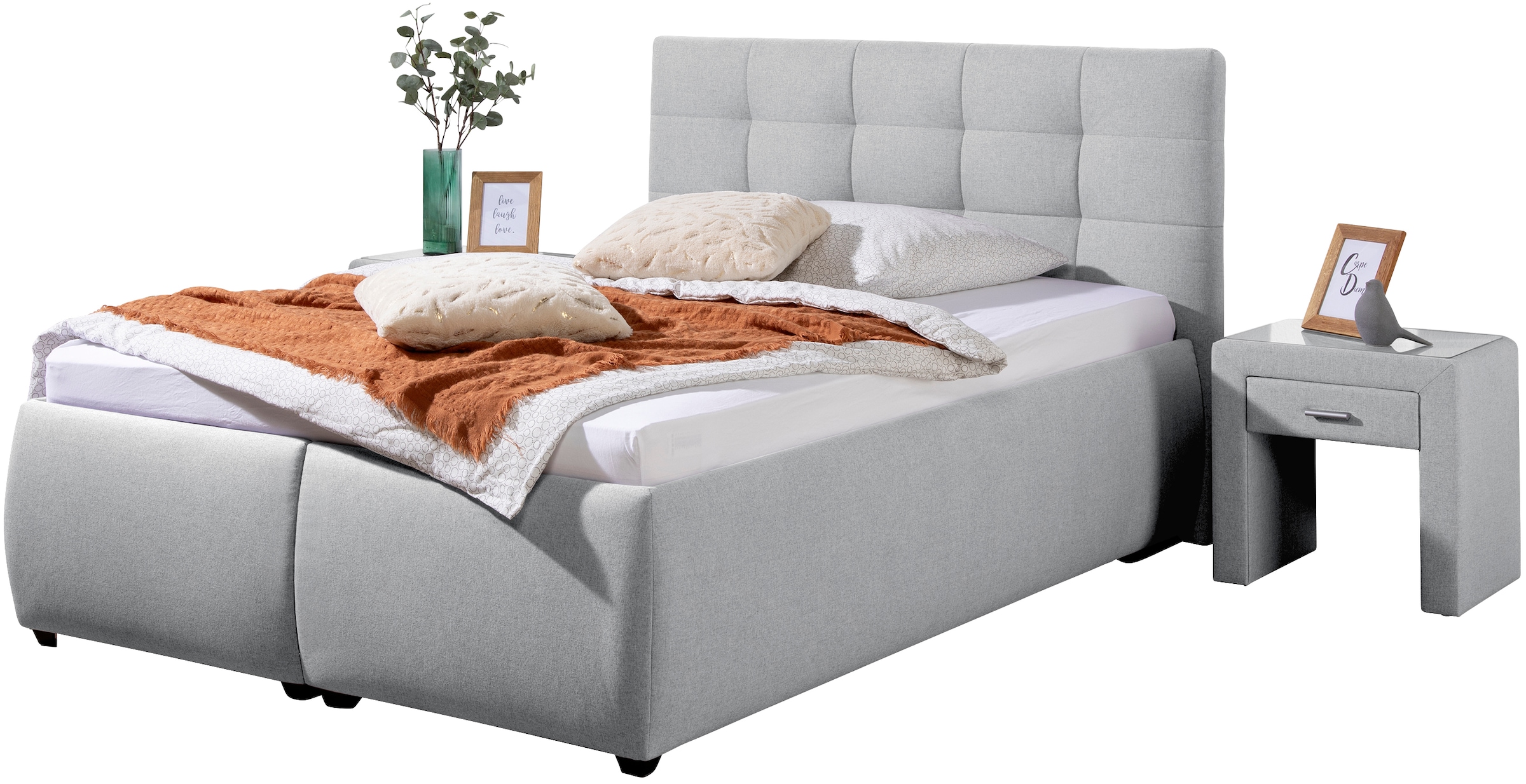 Maintal Lit rembourré »Felsental« inklusive Bettkasten, in H2, H3 & H4 erhältlich