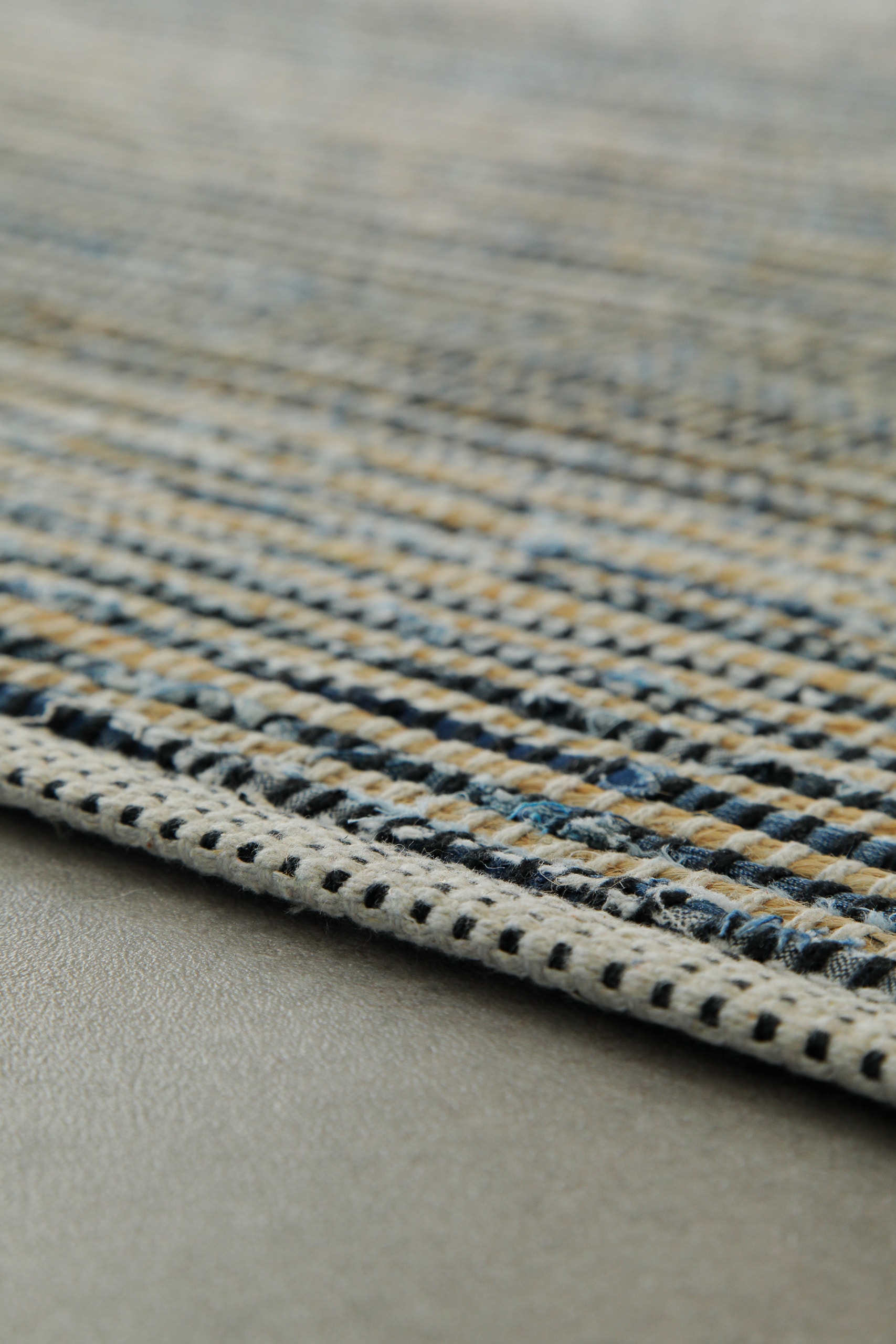 Wecon home Tapis »Denim Feels« Rectangulaire 6 mm Höhe handgewebt, robust, pflegeleicht, skandi, Natur, Jute, Wohnzimmer