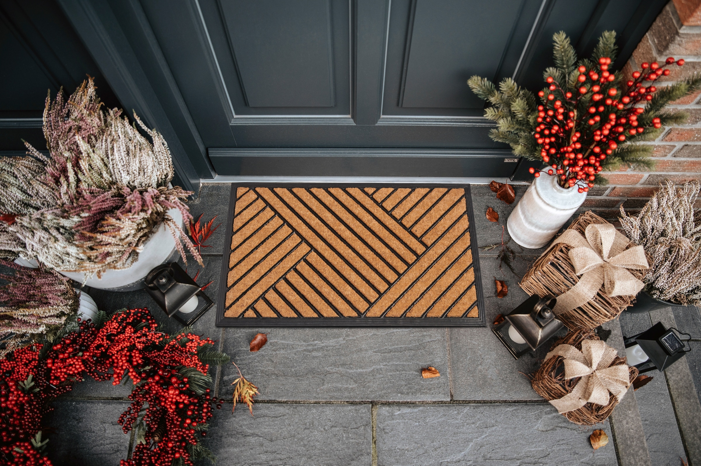 HANSE Home Fussmatte »Mix Mats  Gummi Kokos Crossings, Türmatte« rechteckig 20 mm Höhe Strapazierfähig, pflegeleicht, robust, wetterfest, UV-beständig