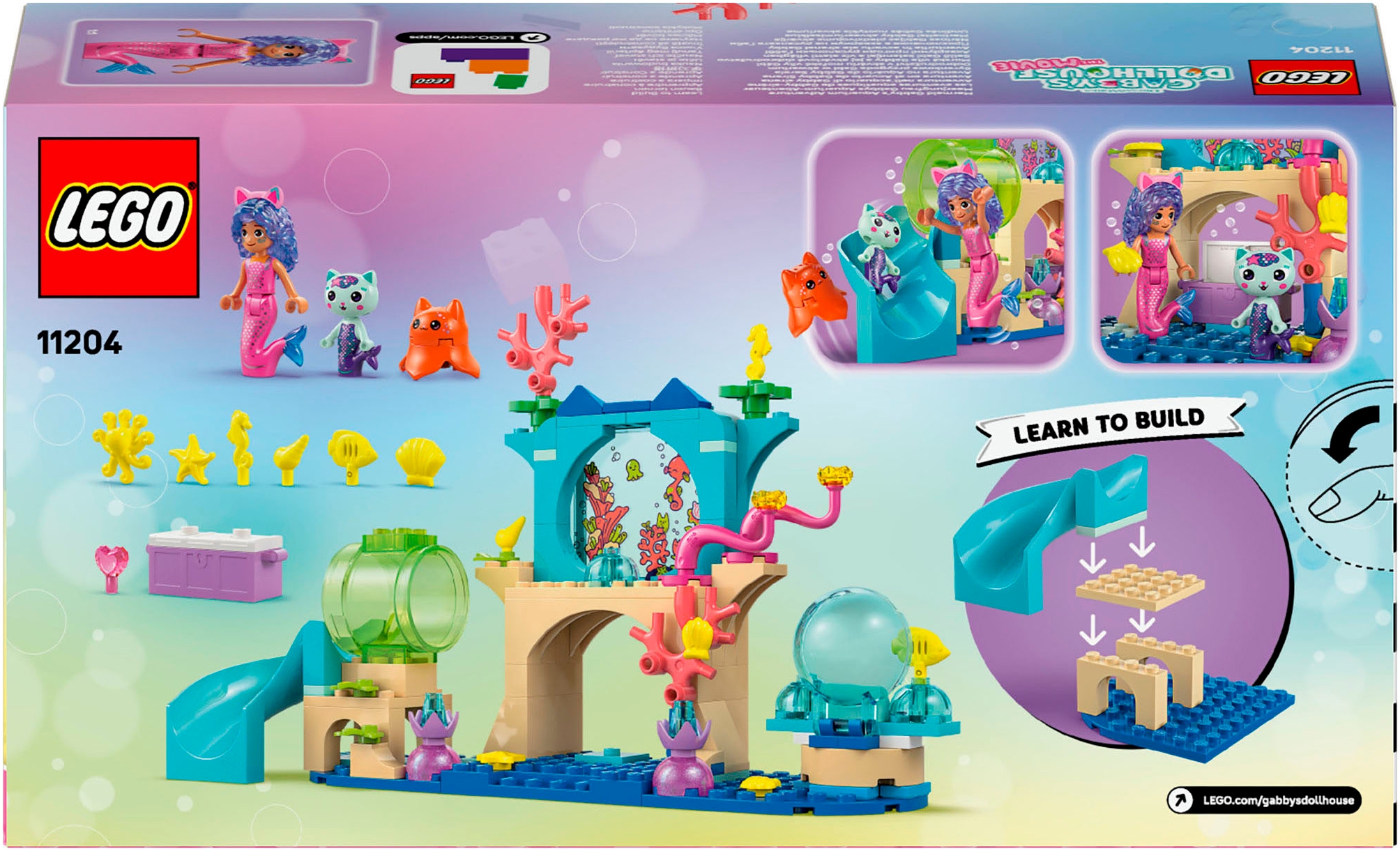 LEGO® Pions de construction »Meerjungfrau Gabbys Aquarium Abenteuer (11204), LEGO Gabby's Dollhouse« Made in Europe