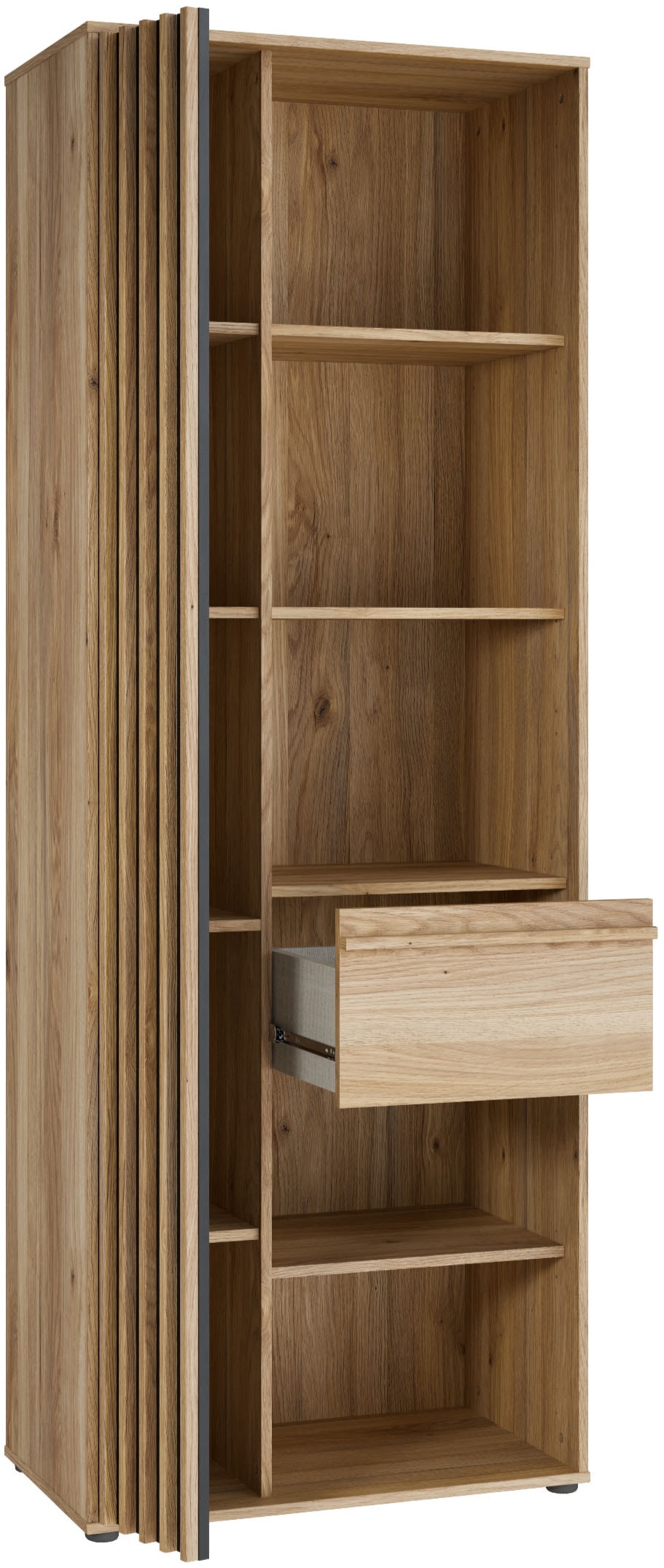 FORTE Étagère »Stauraumregal, 1T/1SK, Soft Close, Vollauszug SK« L/H/P 73,1/200,1/41,7 cm éclairage optionnel
