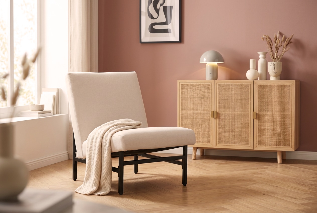 LeGer Home by Lena Gercke Fauteuil »SORAAYA Lounge-Sessel, Lese-Sessel, TV-Sessel« schwarzes Metall-Gestell, feiner Web-Stoff