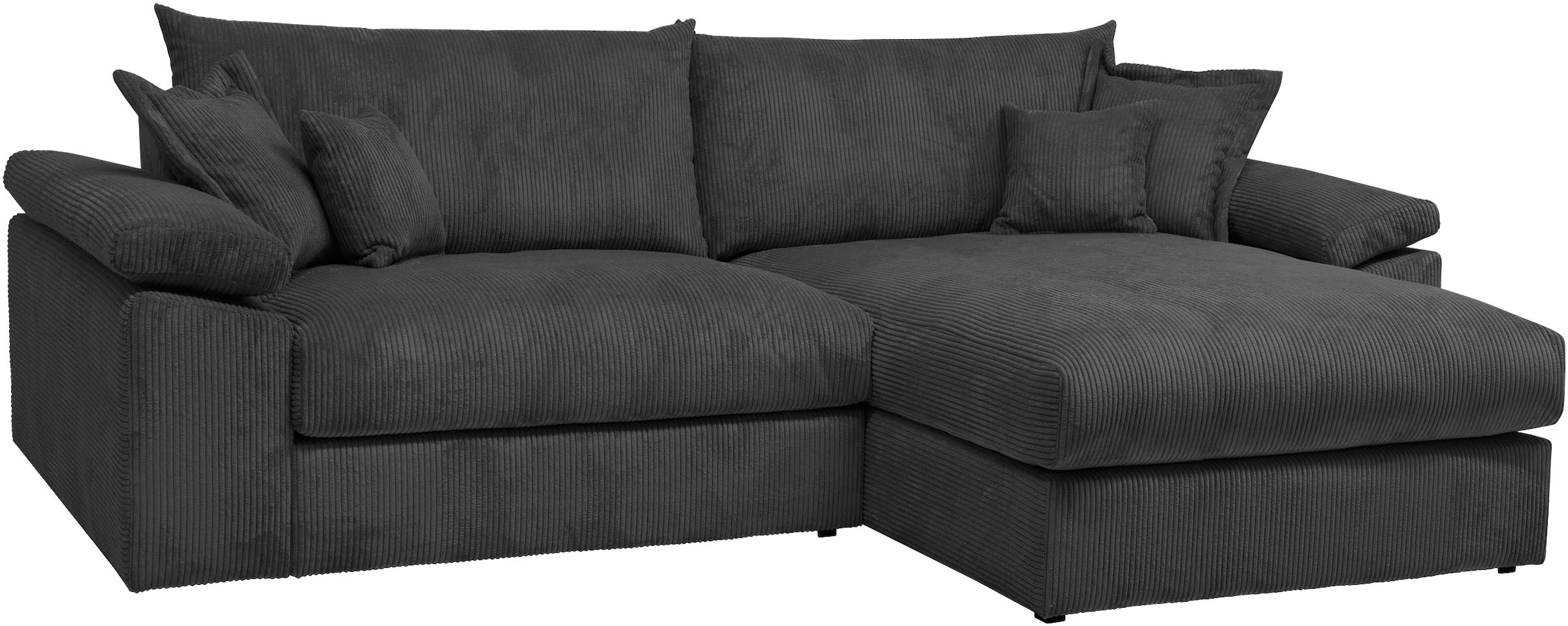 Home affaire Ecksofa »Soft&Cosy XXL L-Form, B: 303 cm - OTTO. Verlässliche Qualität.« Mega-Sofa, Cord oder Chenille-Struktur, mit Federkern & 4 Zierkissen
