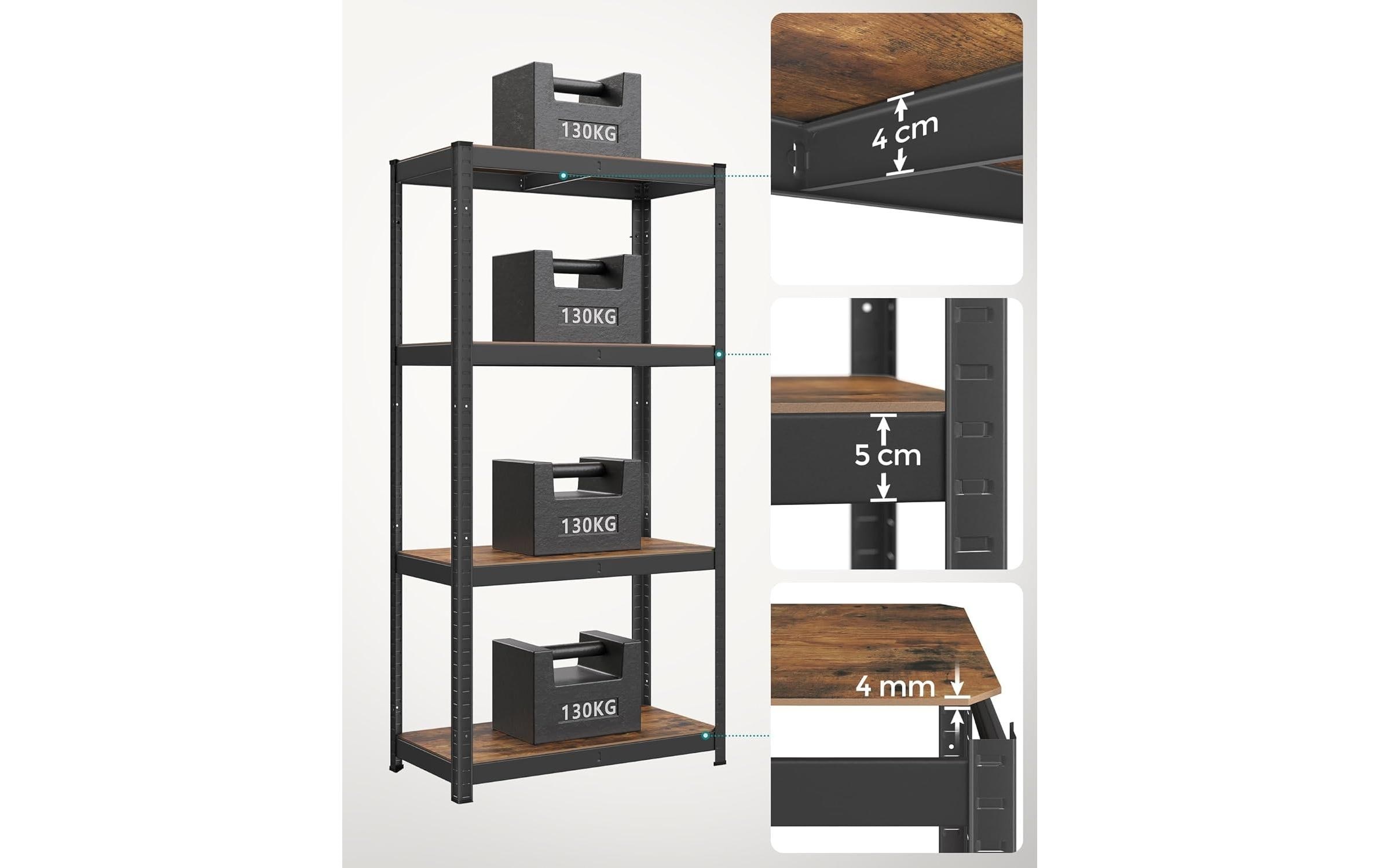 SONGMICS Regal »mit 4 Ablagen«