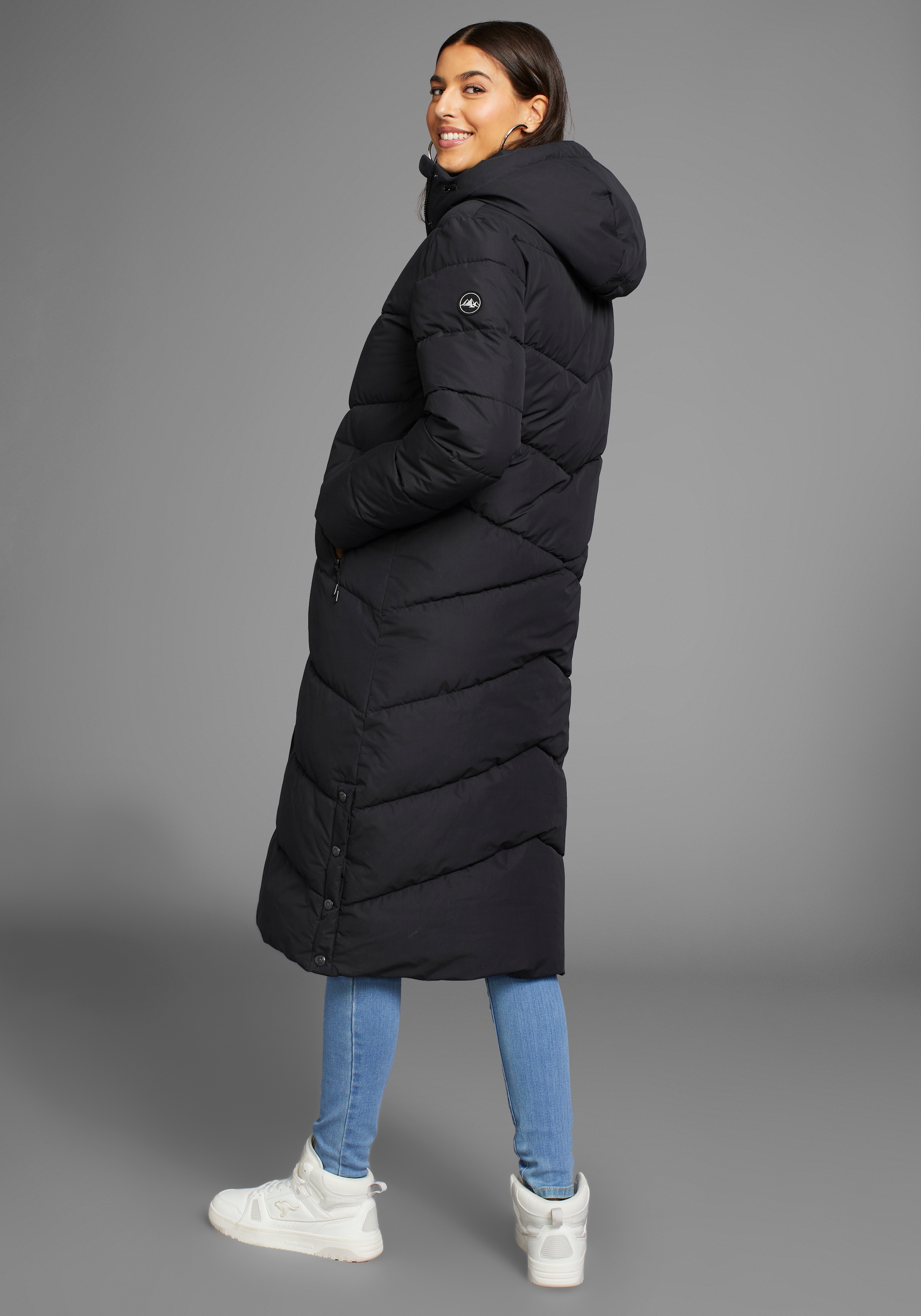 Polarino Manteau matelassé aus wasserdichtem & windabweisenden Obermaterial, oversize Form