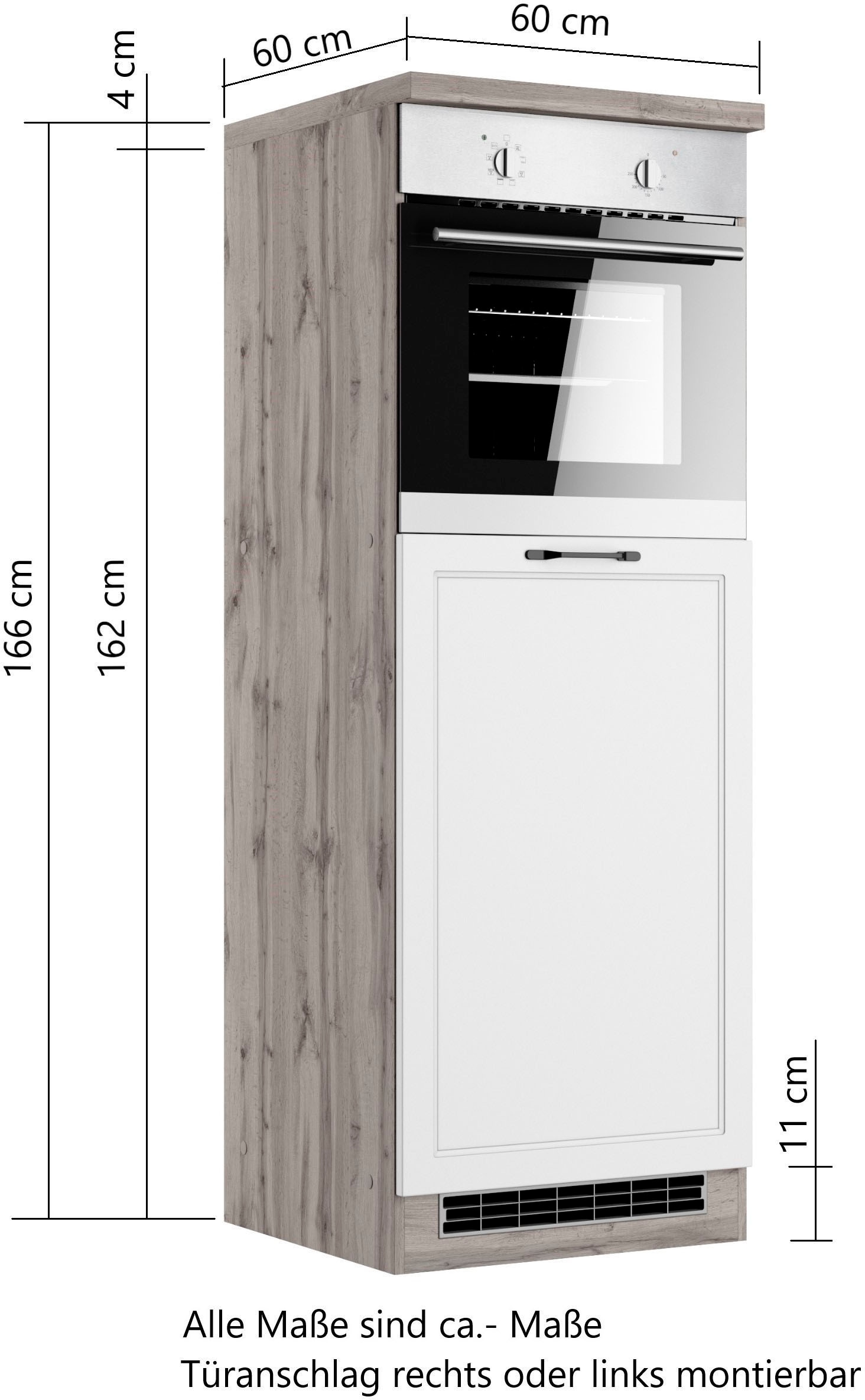 KOCHSTATION Armoire d'encastrement pour four »KS-Lana« largeur 60 cm