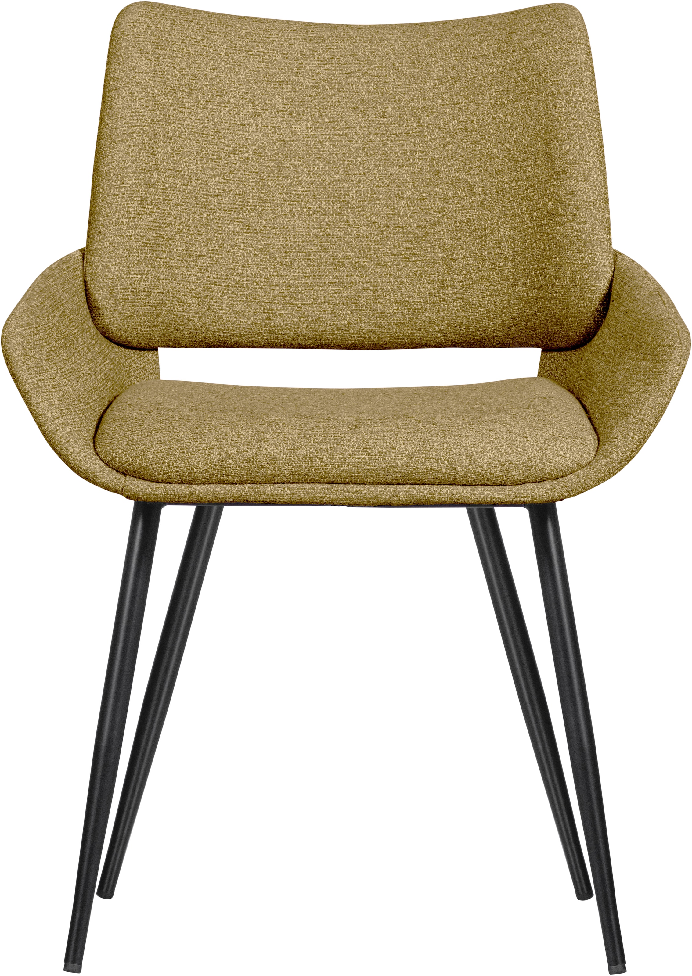 WOOOD Esszimmerstuhl »Parade mit Melange-Bezug und konischen Metallbeinen B58 x T55 x H83 cm« (Set) 2 Stk.Sehr hohe Verschleissfestigkeit, schalenförmige, Tragkraft 150 kg