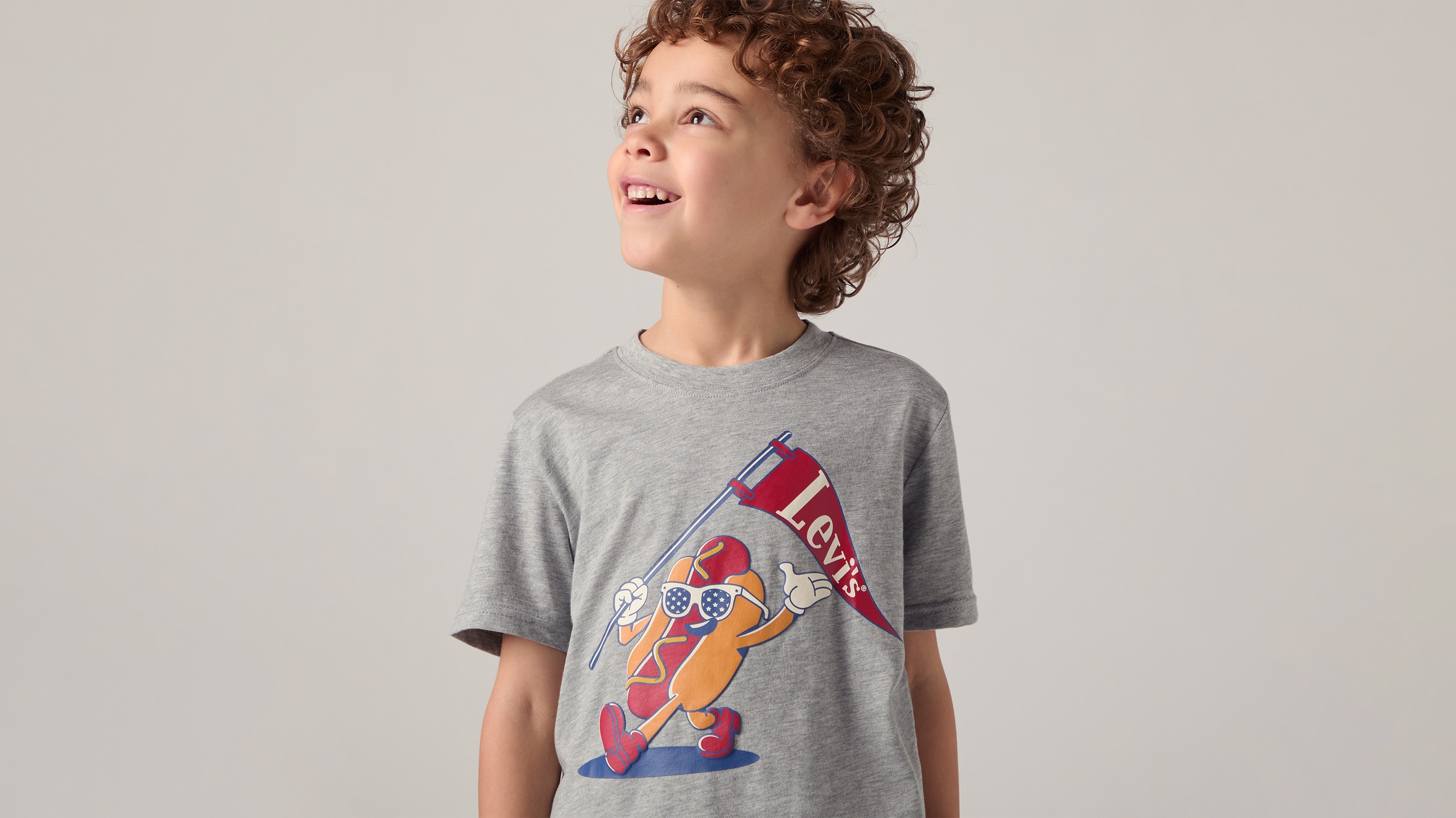 Levi's® Kids T-Shirt »LVB PARADING HOT DOG TEE« for Boys, mit Logoprint, meliert