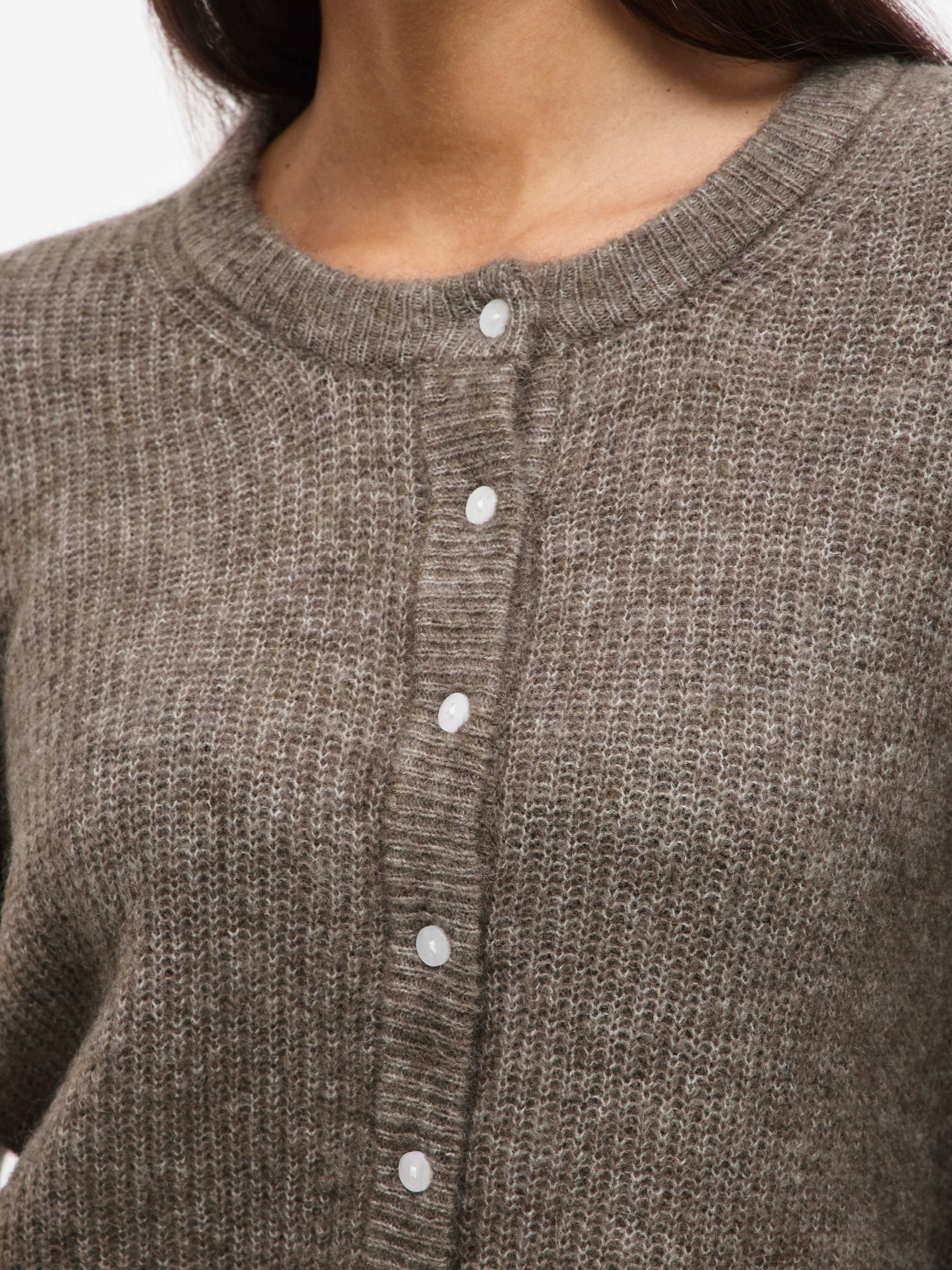 Vila Veste en tricot »VILORY O-NECK L/S KNIT CARDIGAN-NOOS« Materialmix, regular fit