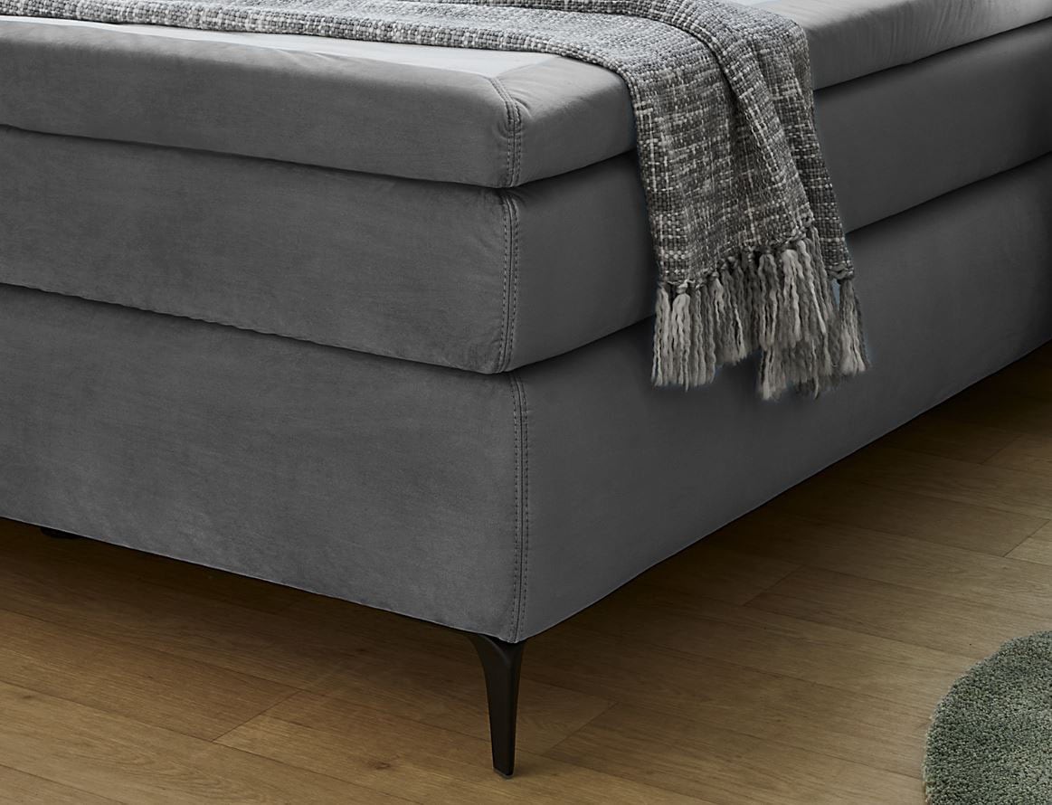 Jockenhöfer Gruppe »CHELSEA inkl. 7-Zonen-TTFK-Matratze H3/H4 und Topper« surmatelas en mousse froide de 9 cm, revêtement effet velours, surface de couchage 180x200 cm