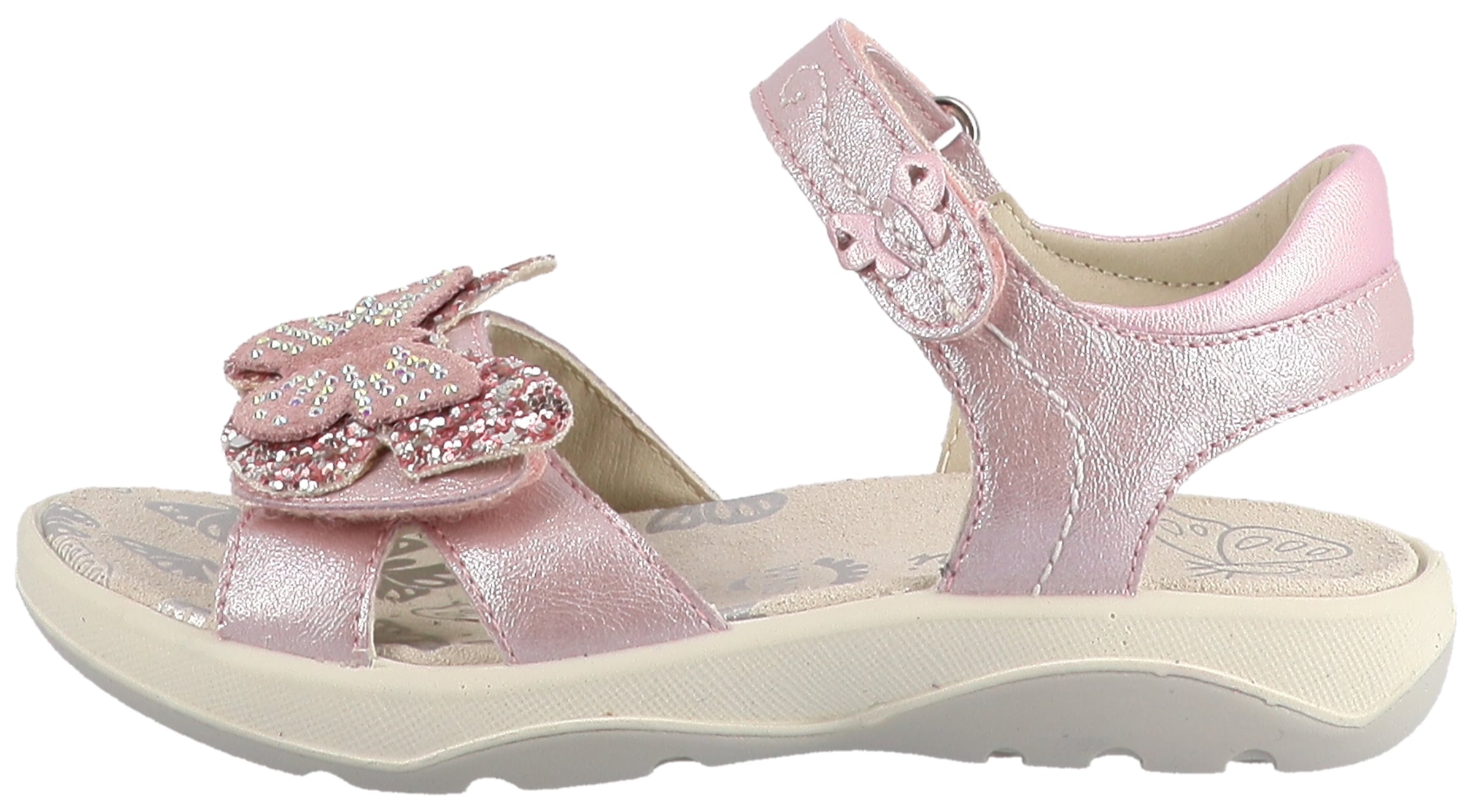 Lurchi Sandale »Farfalla«  , Klettschuh mit Strasssteinen, Grössenschablone zum Download
