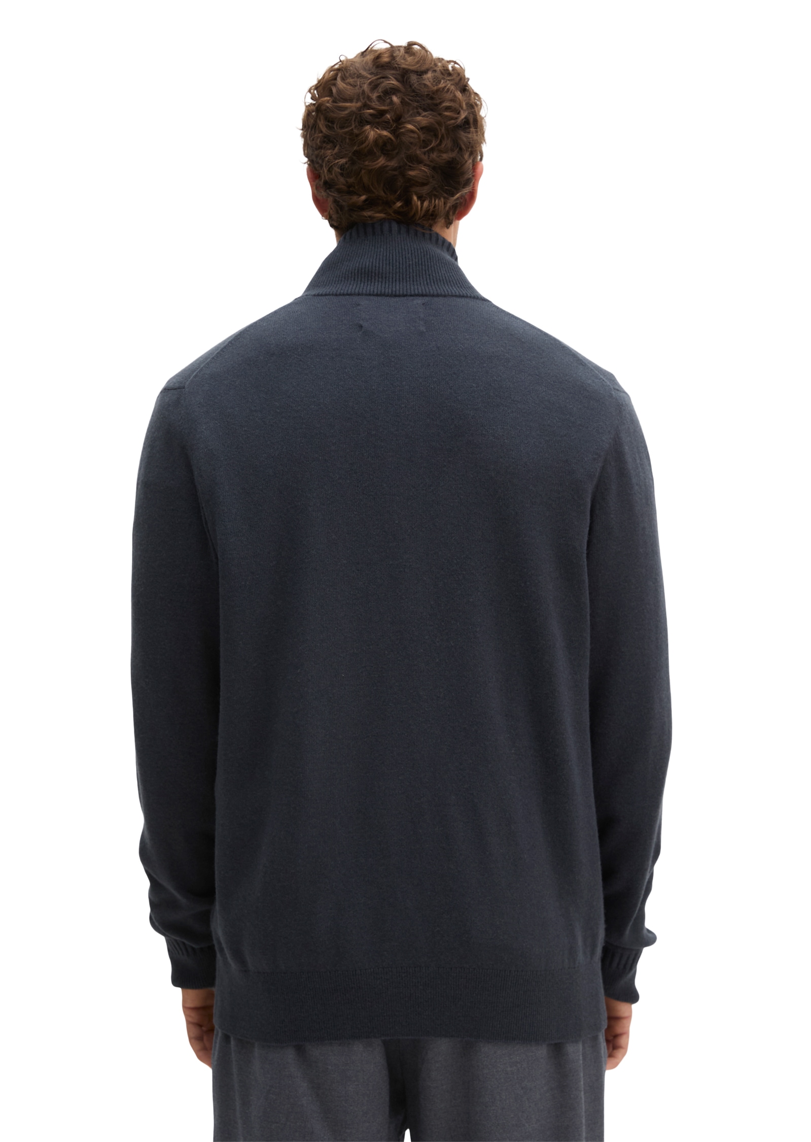 Marc O'Polo Veste en tricot regular aus Bio-Baumwoll-Schurwoll-Mix