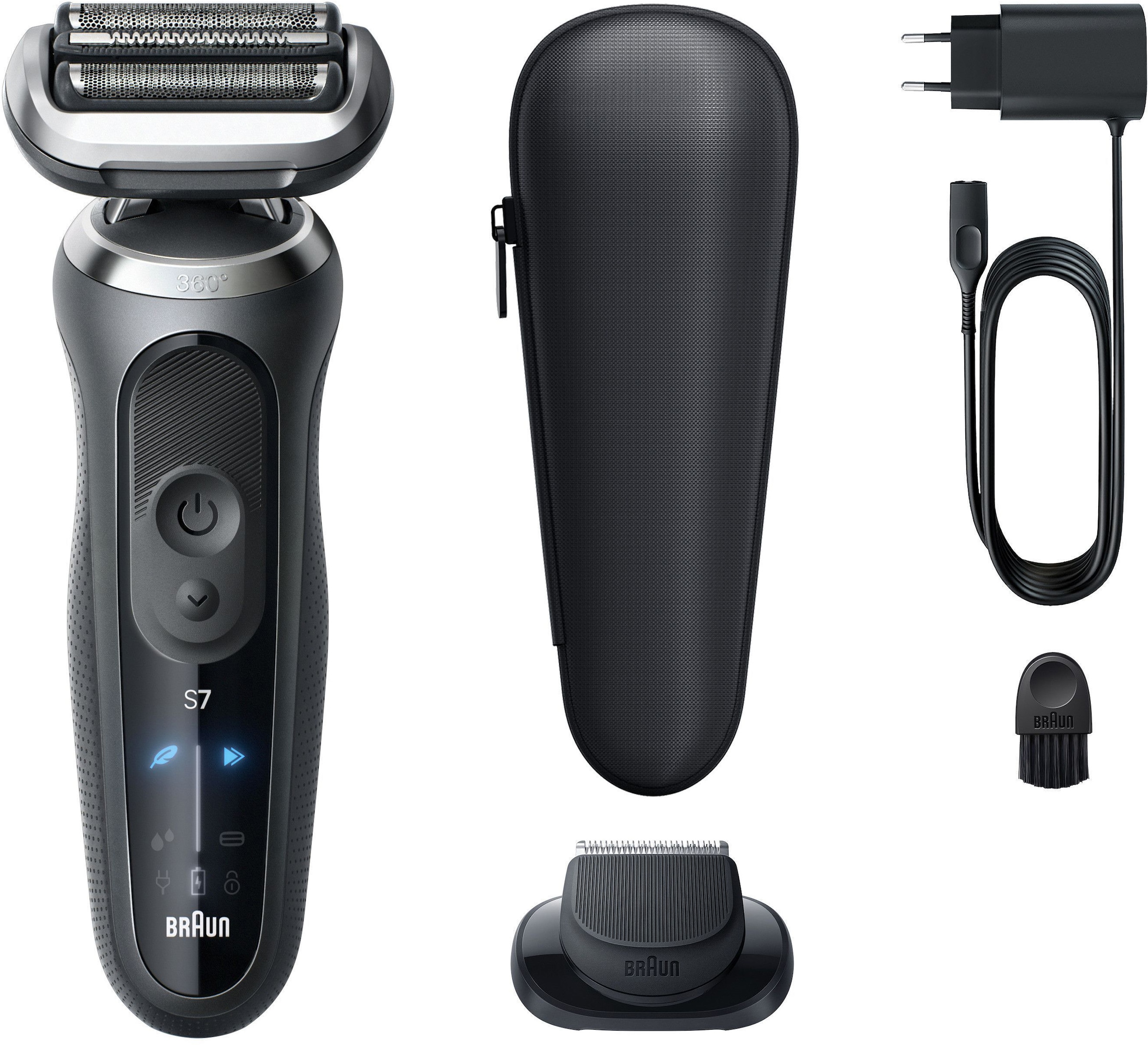 Braun Rasoirs électriques »Series 7 72-G1200s« 1 cuis Aufsätze Jusqu’à 60 min, embout tondeuse de précision, 100% étanche