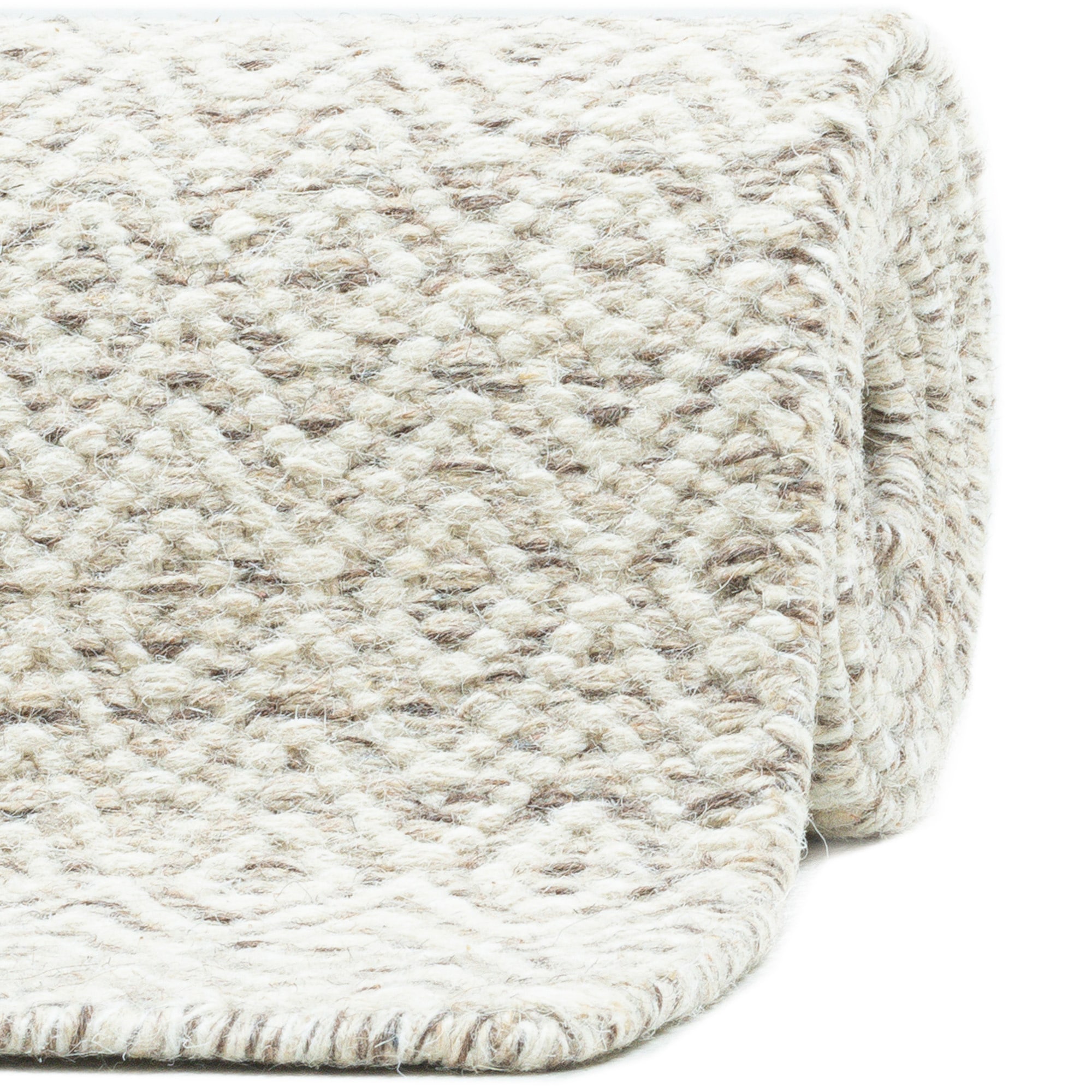 THEKO Tapis en laine »Trondheim PO-502« Rectangulaire 10 mm Höhe Tapis tissé à la main, tissu plat, pure laine, tissé main, motif losanges