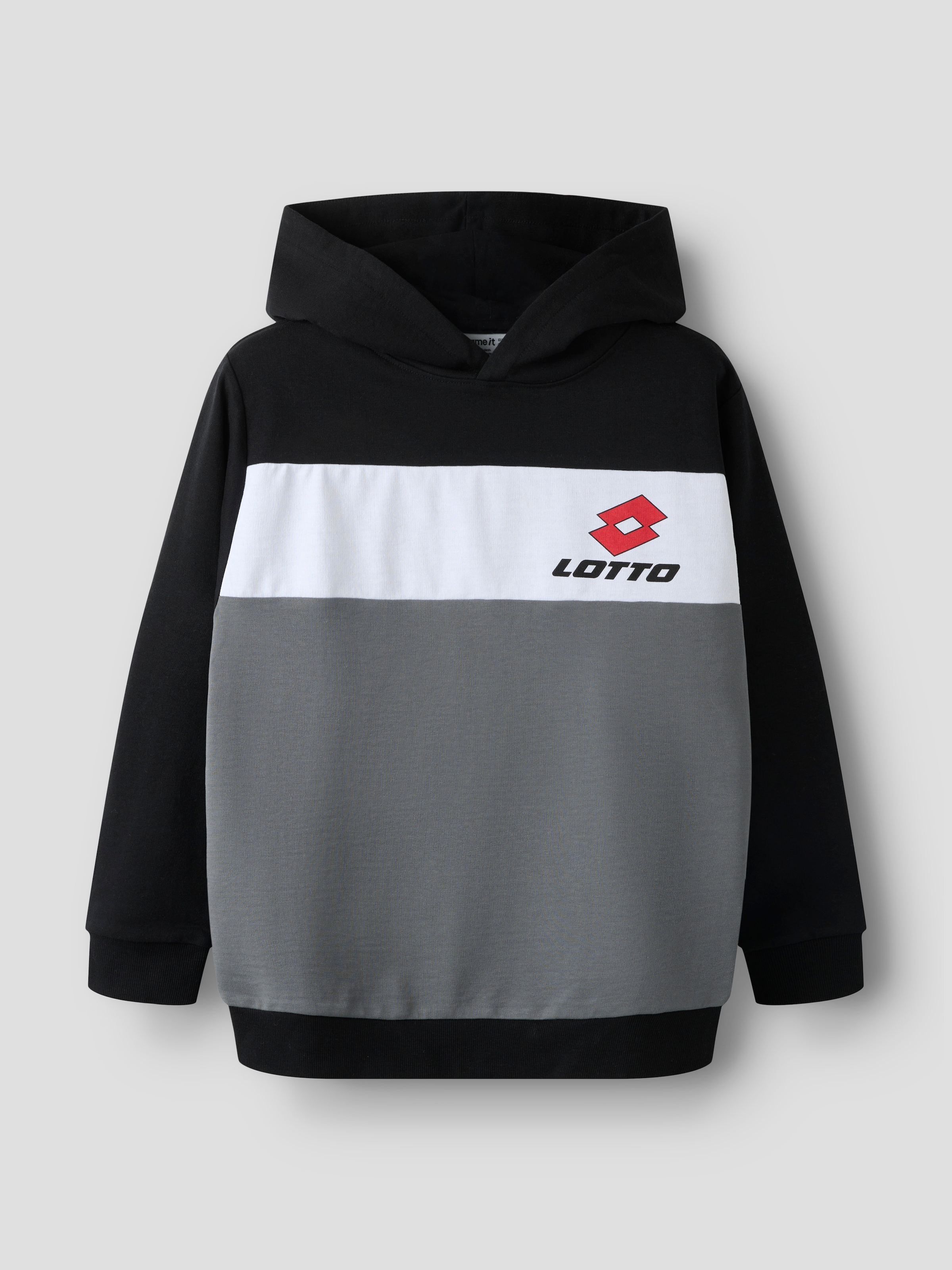 Name It Sweat à capuche »NKNJOG LOTTO NREG SWEAT WH UNB LNOOS VDE«, mélange coton, coupe normale
