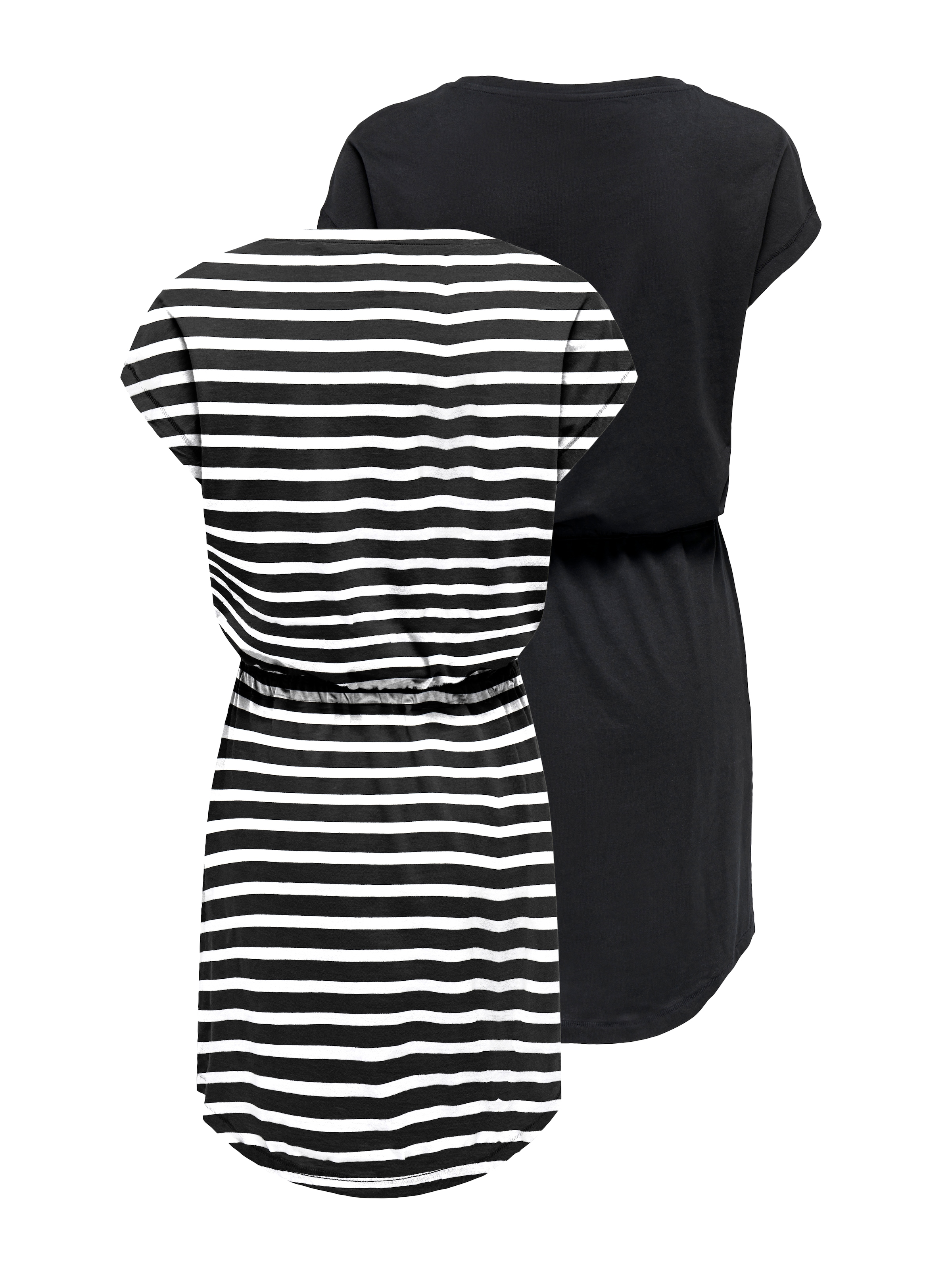 ONLY Shirtkleid »ONLMAY LIFE S/S DRESS 2 PACK CS JRS« 2er-Pack,  Baumwolle, regular fit, Rundhals