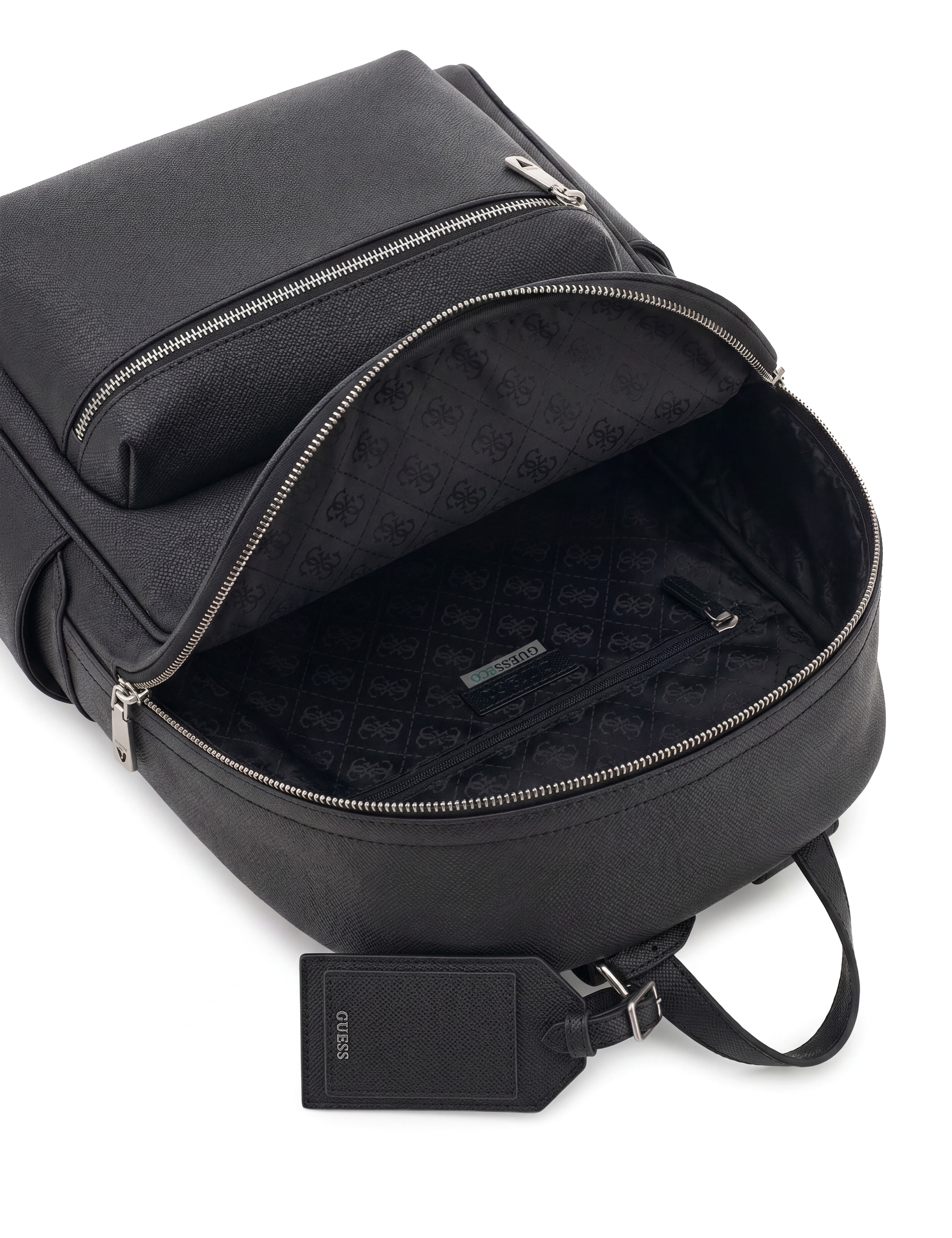 Guess Sac à dos »MILANO SQUARED BACKPACK« Cityrucksack, Freizeitrucksack mit praktischem Aussenfach