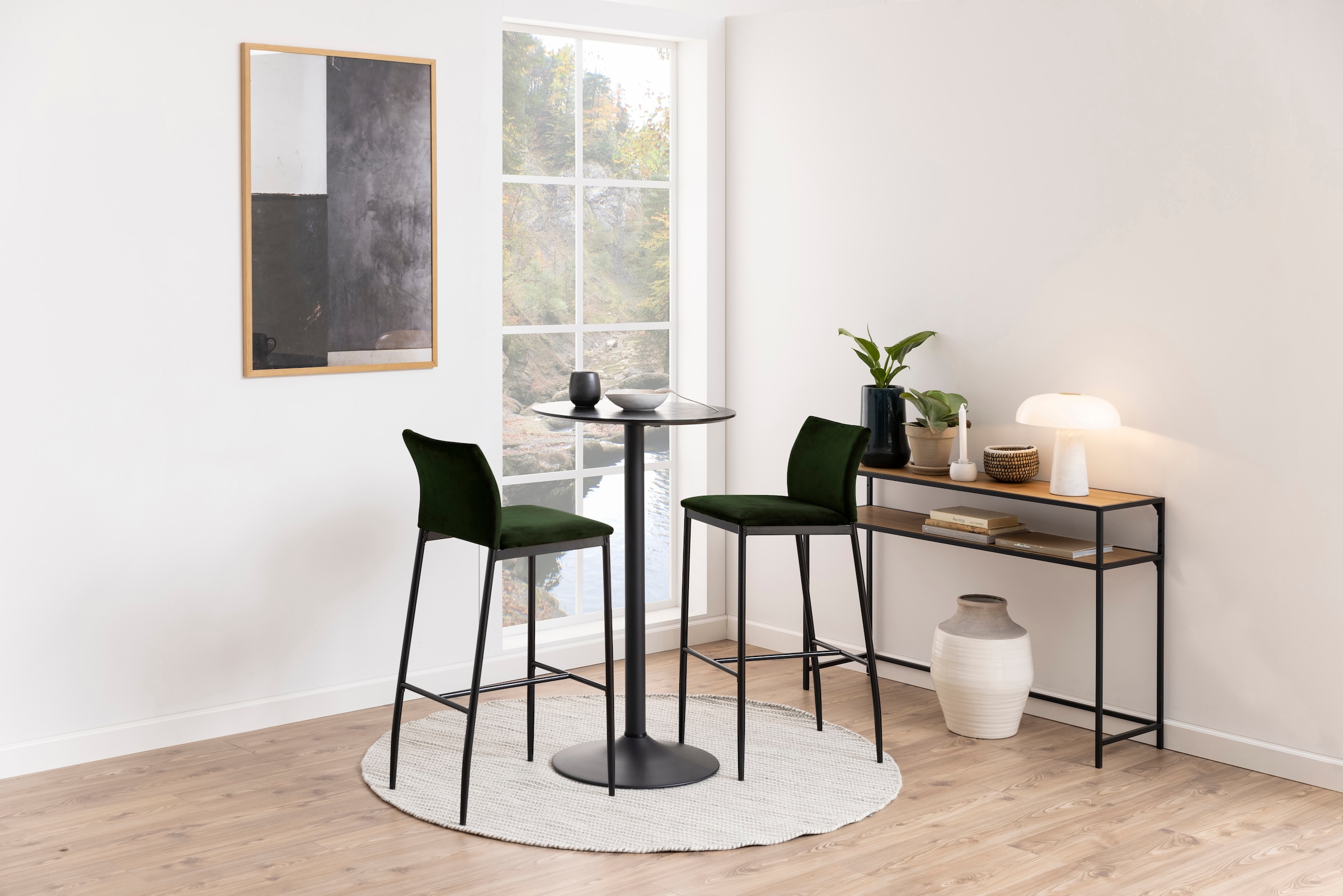 ACTONA GROUP Table console Structure métallique et 1 tablette, largeur 120 cm, autres variantes disponibles