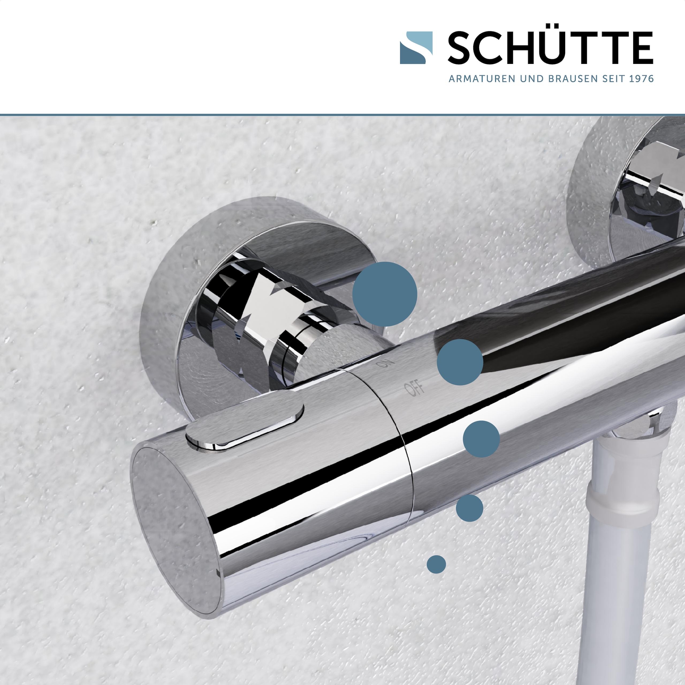 Schütte Robinetterie de douche »LOS ANGELES« fonction Eco-Stop, échelle de température avec verrouillage de sécurité à 38 °C