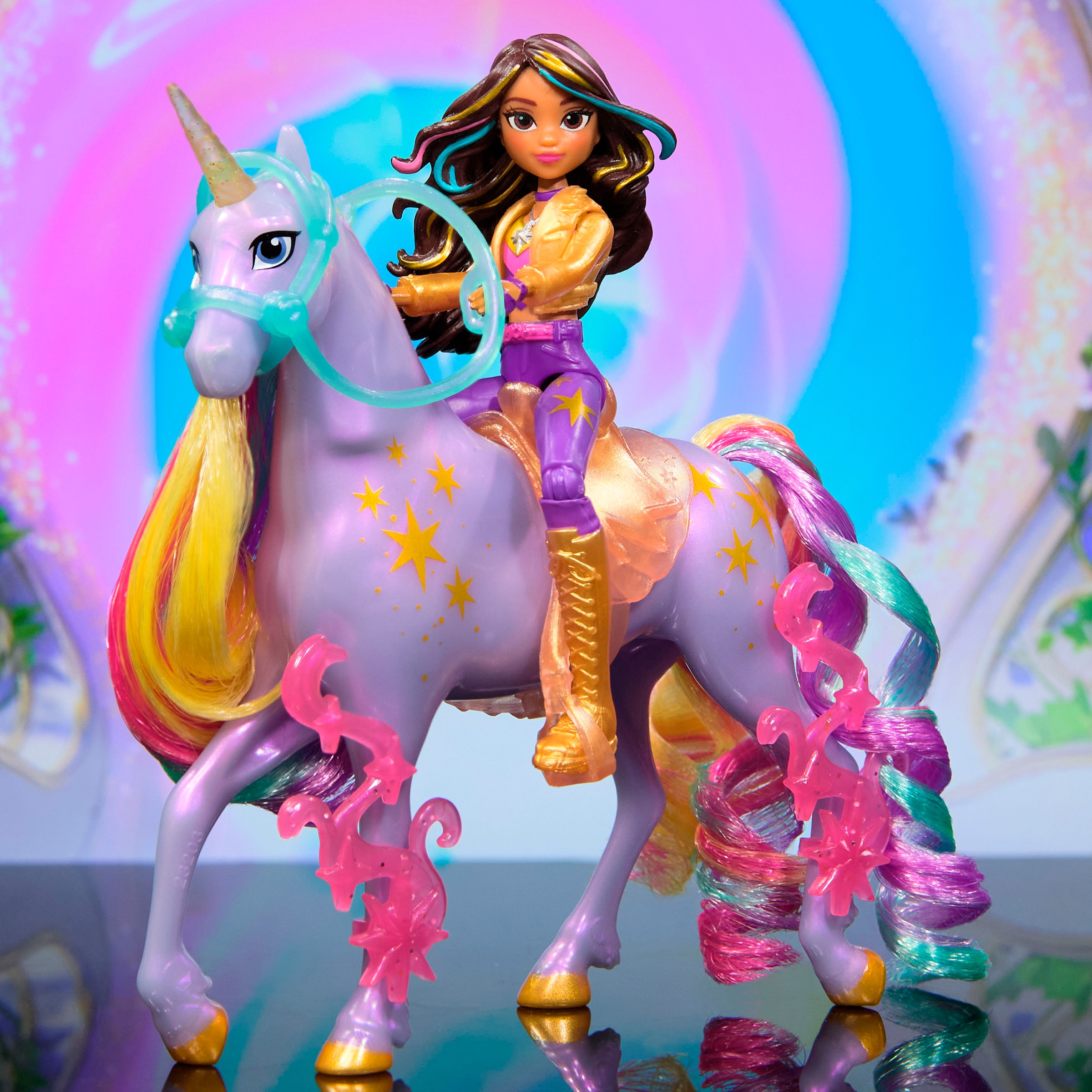 Spin Master Poupée à habiller »Unicorn Academy - Sophia & Einhorn Wildstar« mit echter Mähne