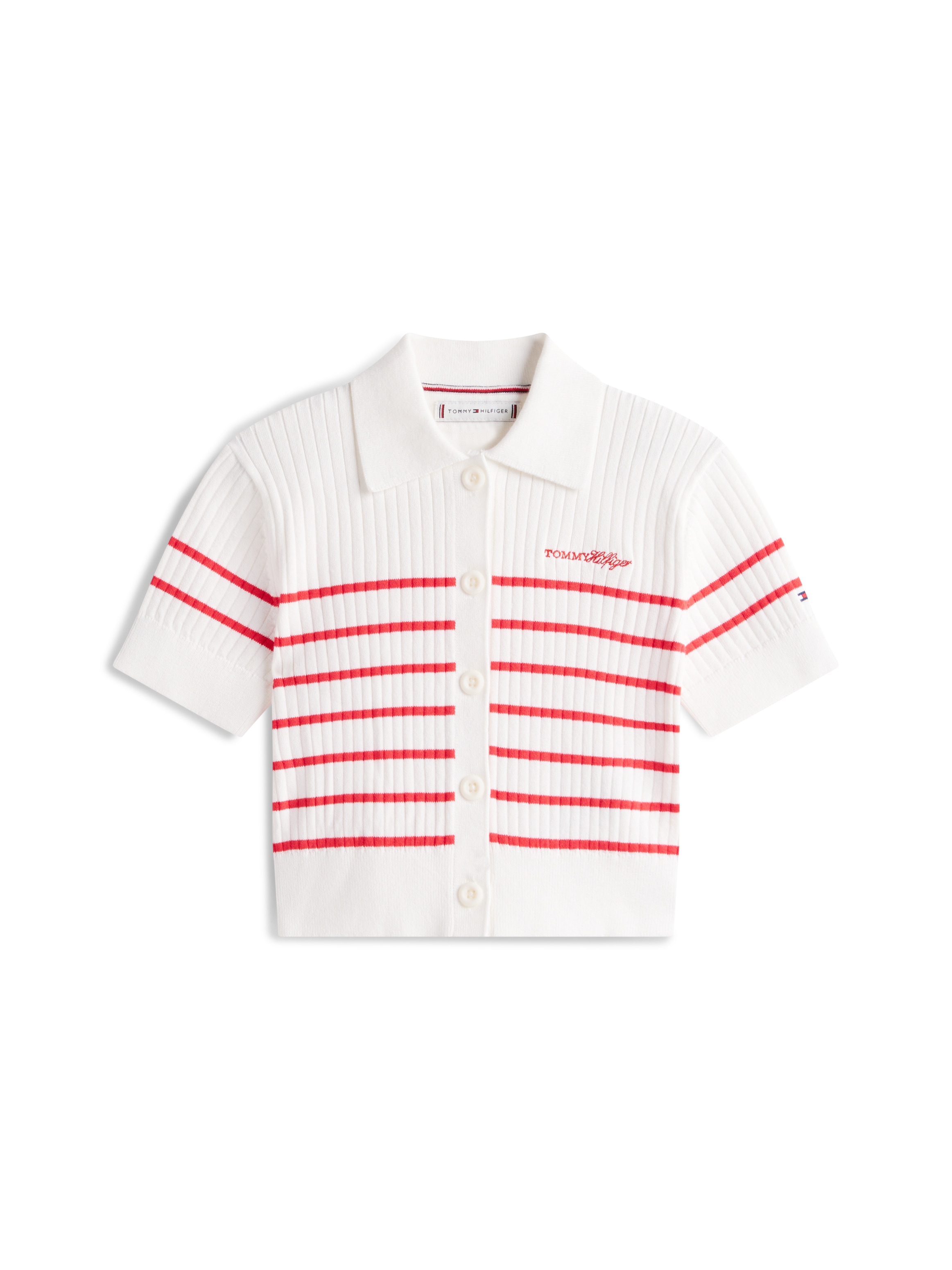 Tommy Hilfiger Veste en tricot »SWEATER RIB POLO SS« Kinder bis 16 Jahre, regular fit