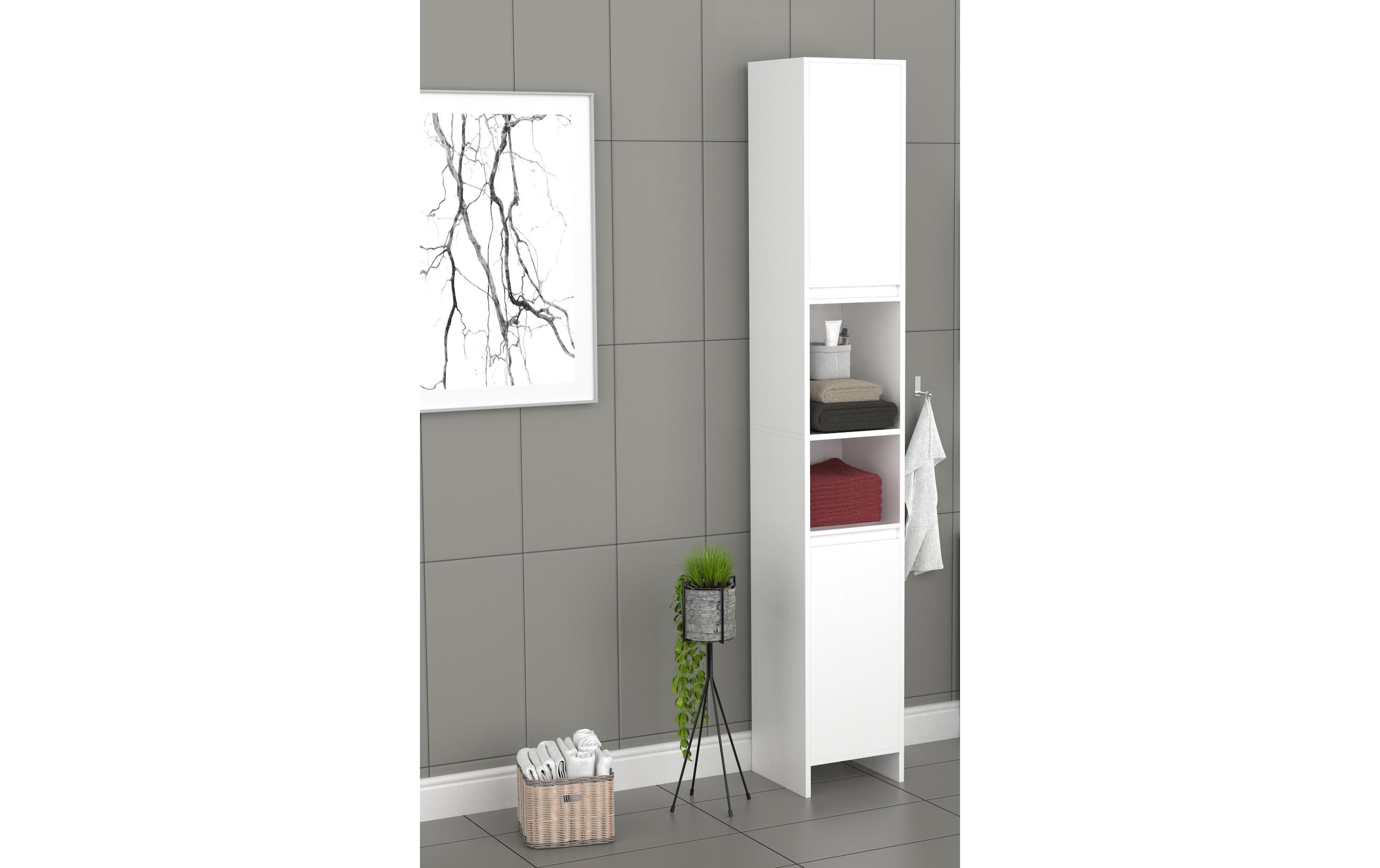 VCM Badregal »Badezimmerregal Malira 30 x 189 cm«
