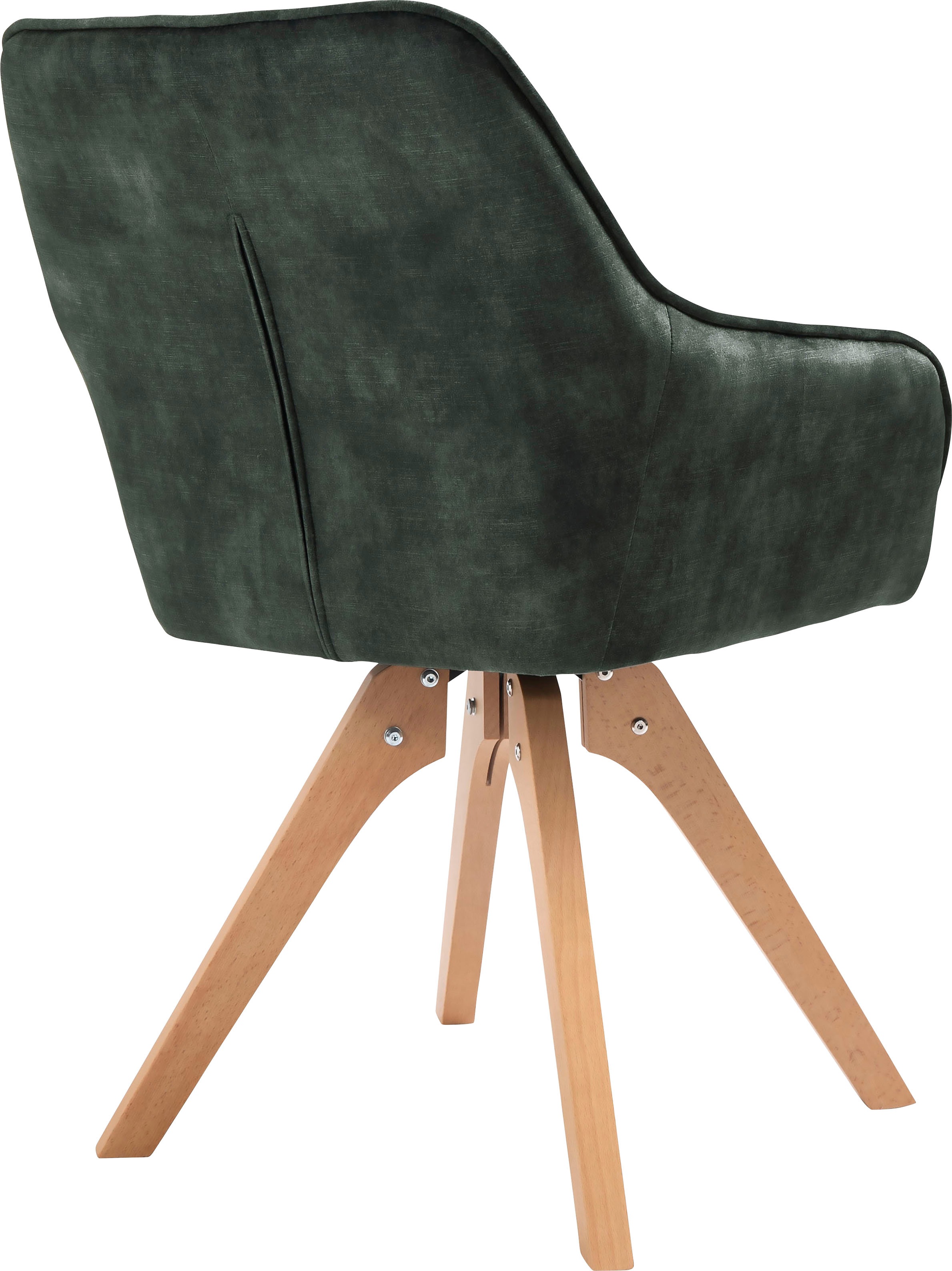 SalesFever Essgruppe »Eleganter Tisch inkl. Stühle« 5-teilige Samtverlours-Sitzgruppe, drehbare Stühle, 180cm Tischbreite
