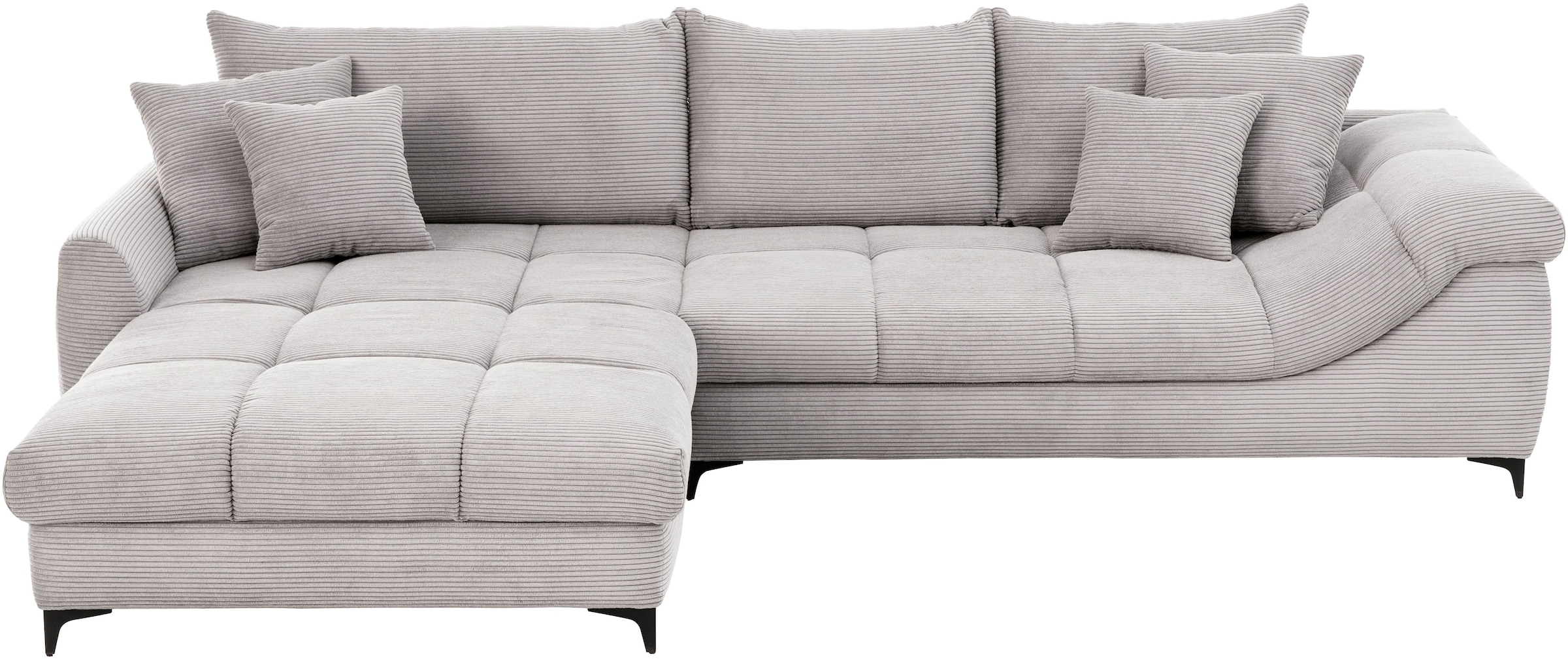 Mr. Couch Canapé d'angle »Ronaldo, L-Form, wahlweise mit Kaltschaum« mit Kaltschaum, bis 140 kg pro Sitzplatz belastbar