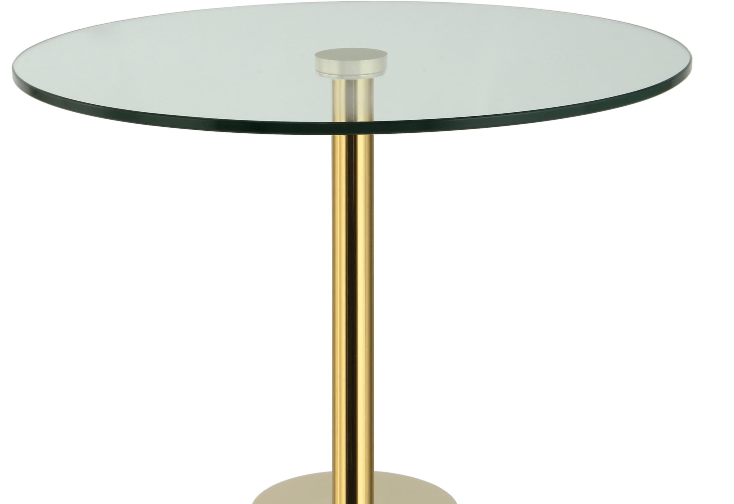 Kayoom Beistelltisch »Lana 125, robuste Glasplatte, Sockel in Mamor Optik« 1 Stk. tlg. robust, pflegeleicht, hochwertig, Outdoor und Indoor geeignet