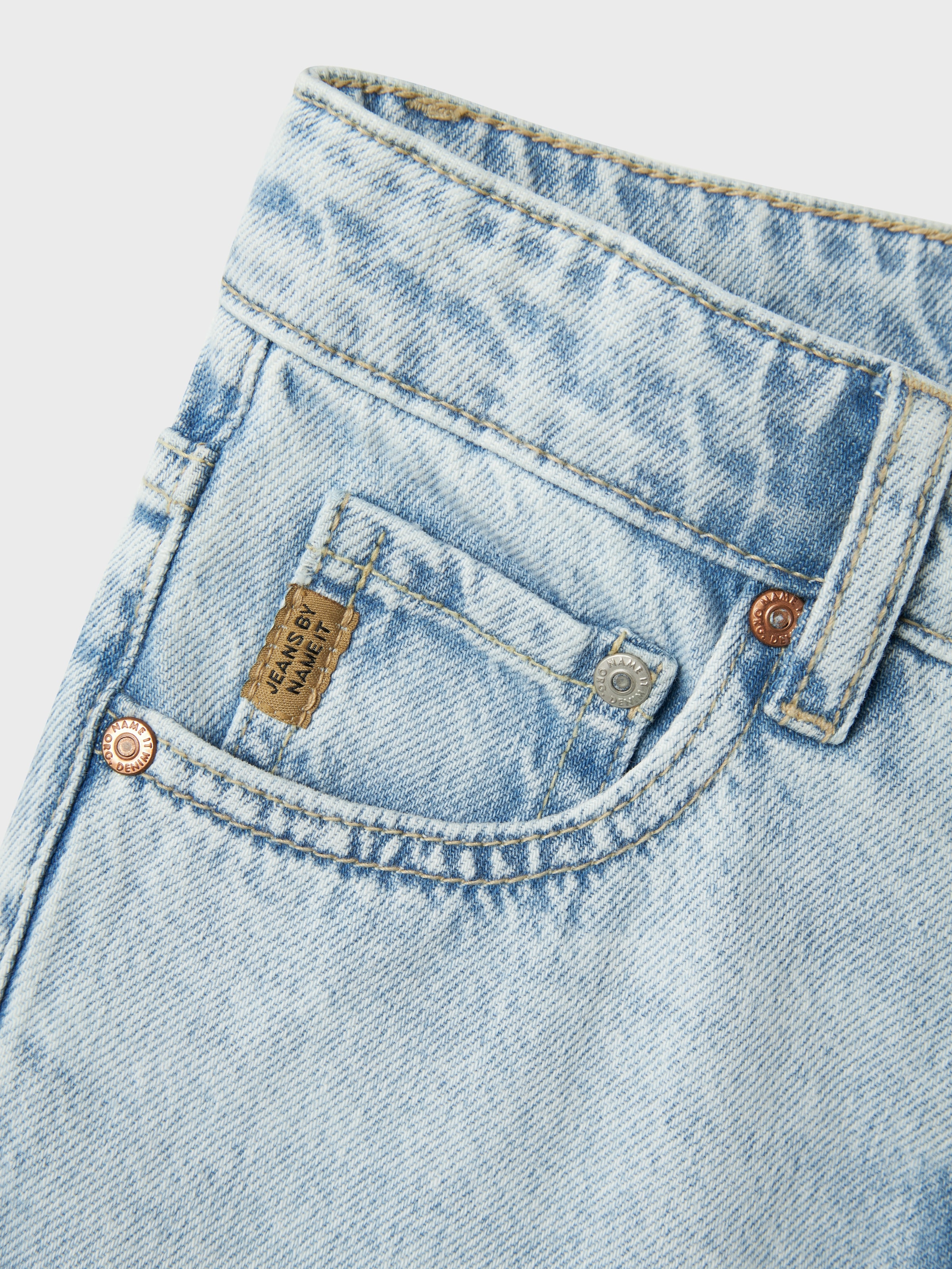 Name It Straight-Jeans »NKMRYAN – Jeans mit geradem Bein, strapazierfähig« unifarben, casual, straight fit, Denim/Jeans