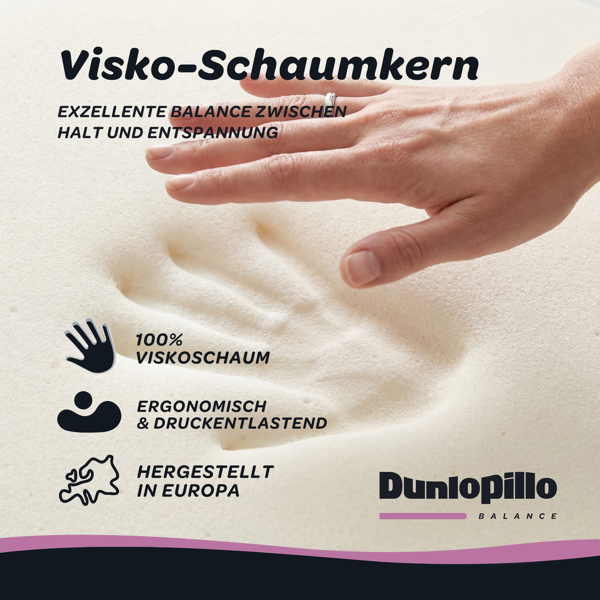Dunlopillo Nackenstützkissen »Climate Control, NEUHEIT, in 40cm x 60cm x 13cm, Made in EU« Füllung: Viskoschaum 1 Stk. tlg. Temperaturregulierendes Visko-Nackenstützkissen